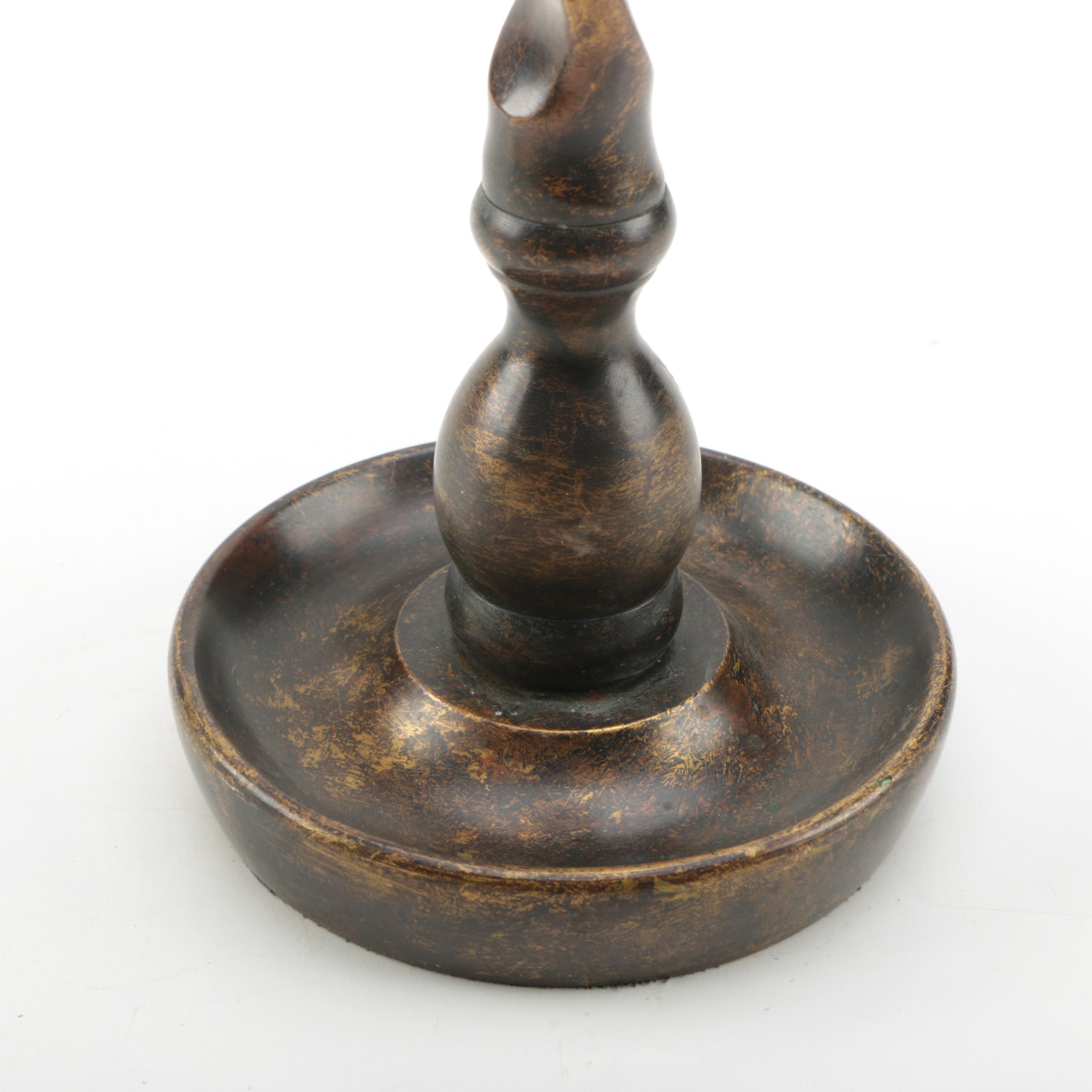 Maitland-Smith Bronze Barley Twist Candlestick Holders