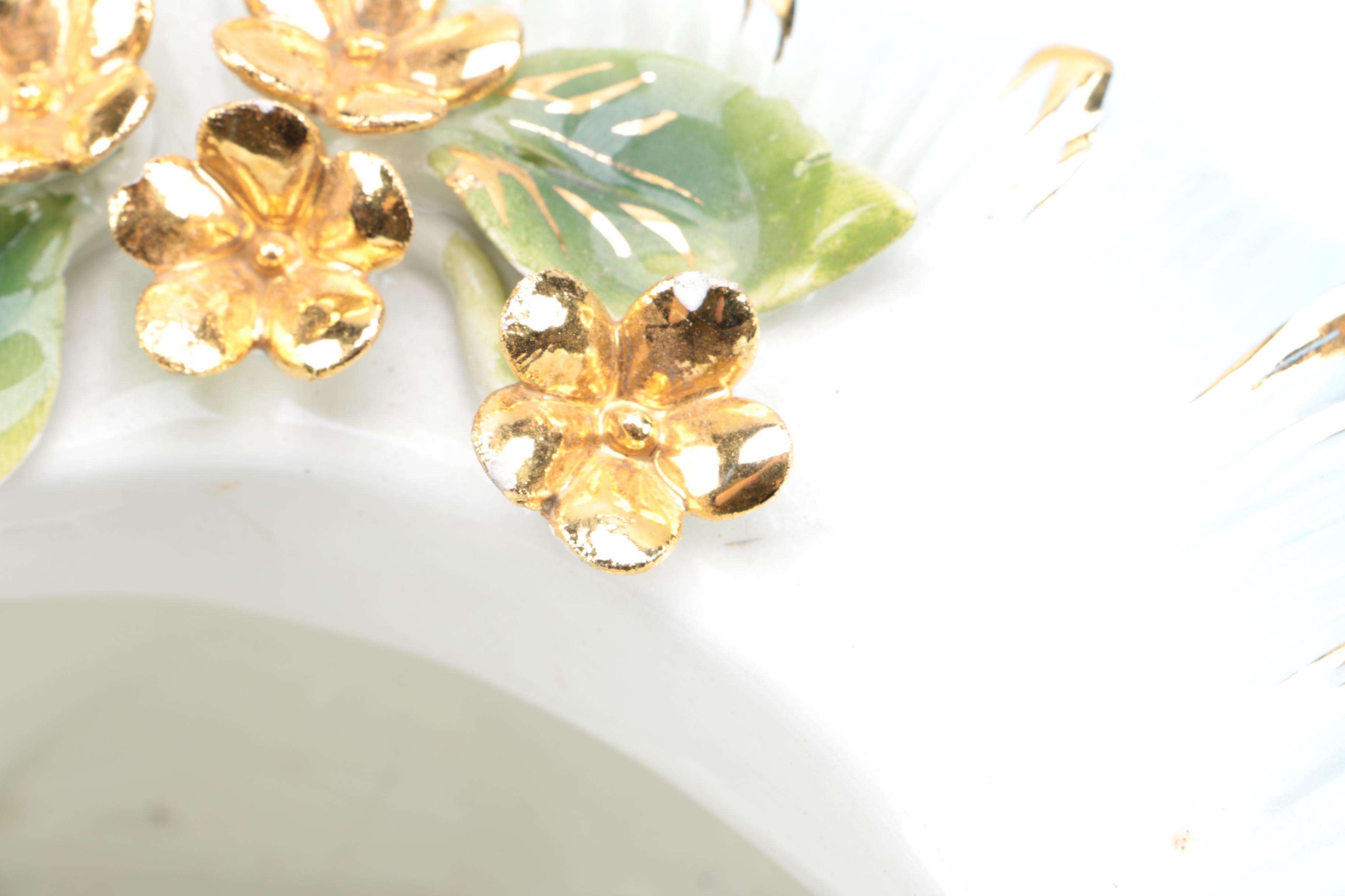 Vintage Ceramic Capodimonte Shell