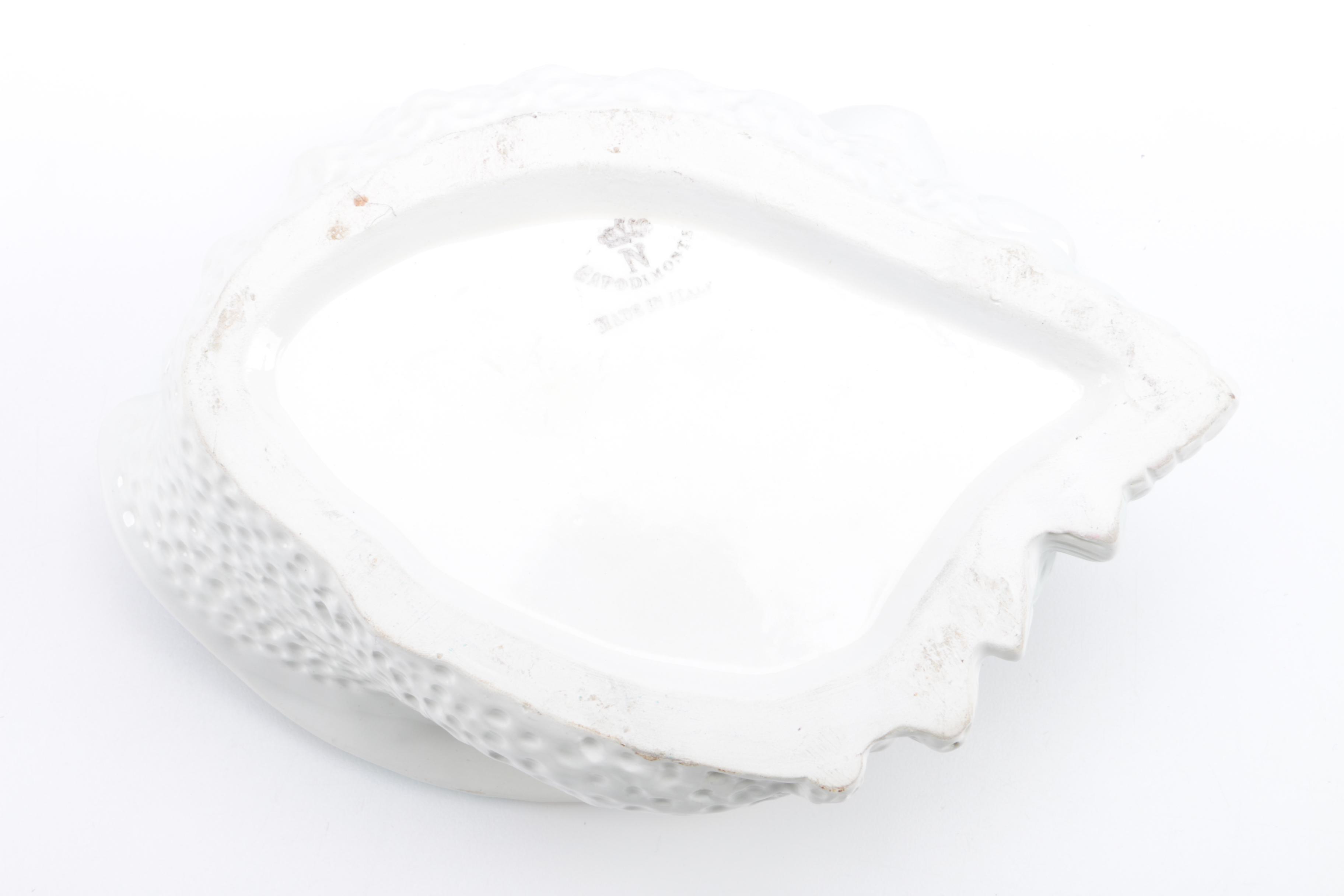 Vintage Ceramic Capodimonte Shell