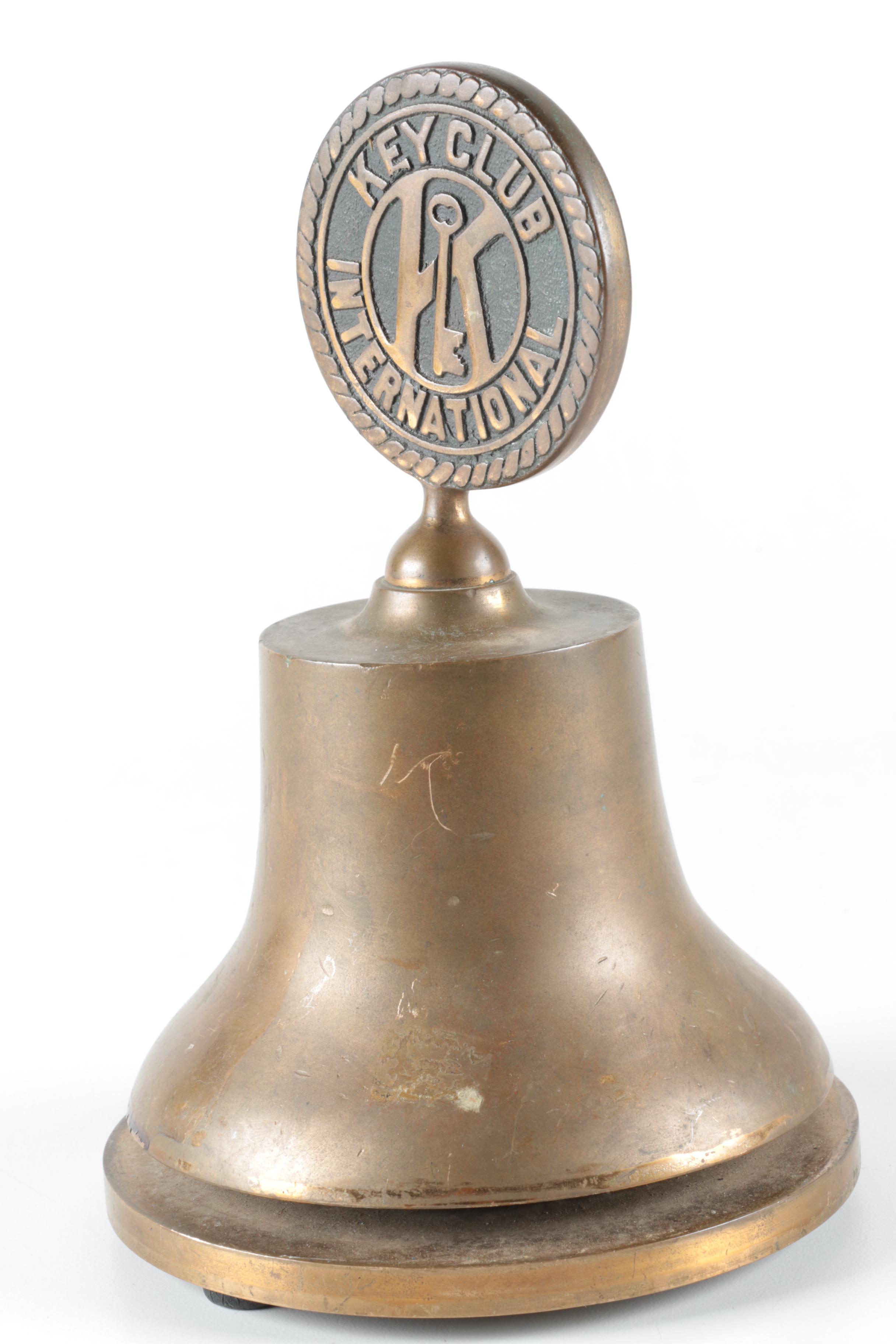 Kiwanis Key Club International Bronze Desk Bell