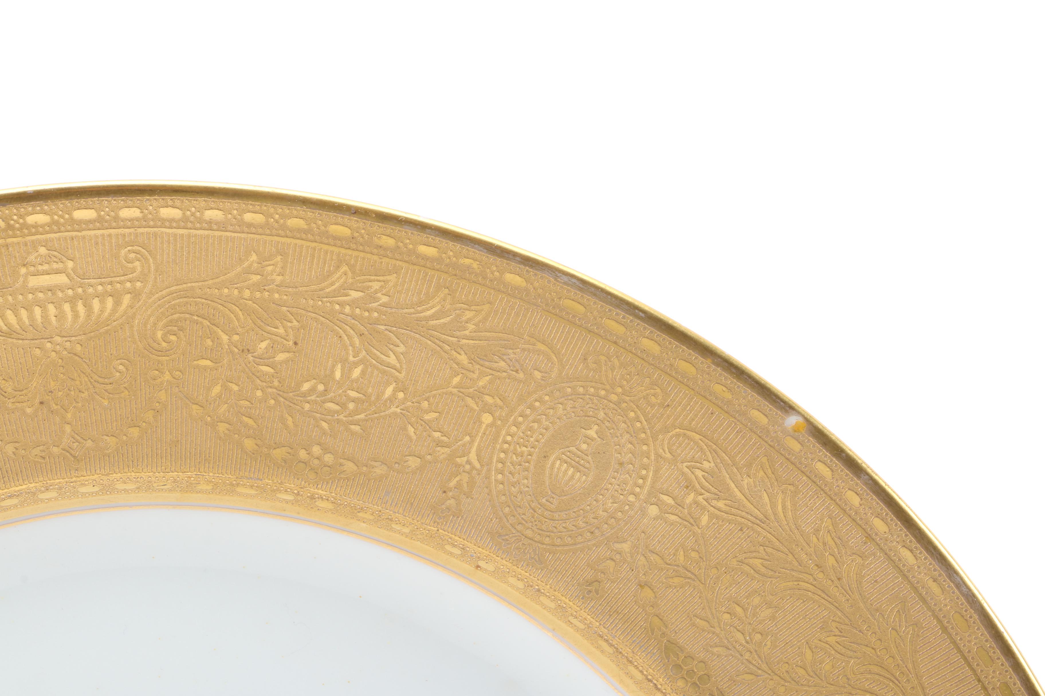 Lenox "Tracery" Bowl with Plates and Hall Teapot