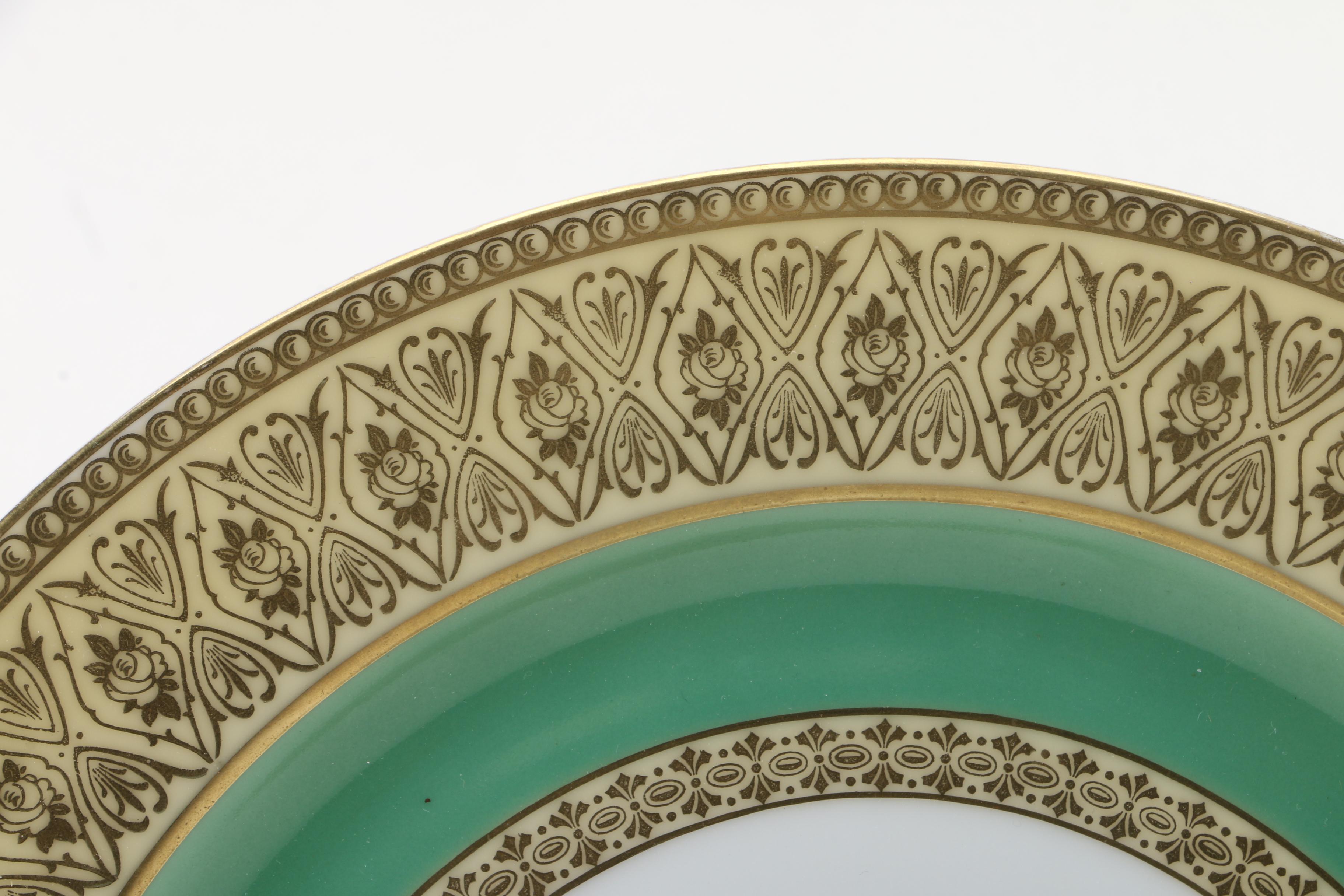 Lenox "Tracery" Bowl with Plates and Hall Teapot