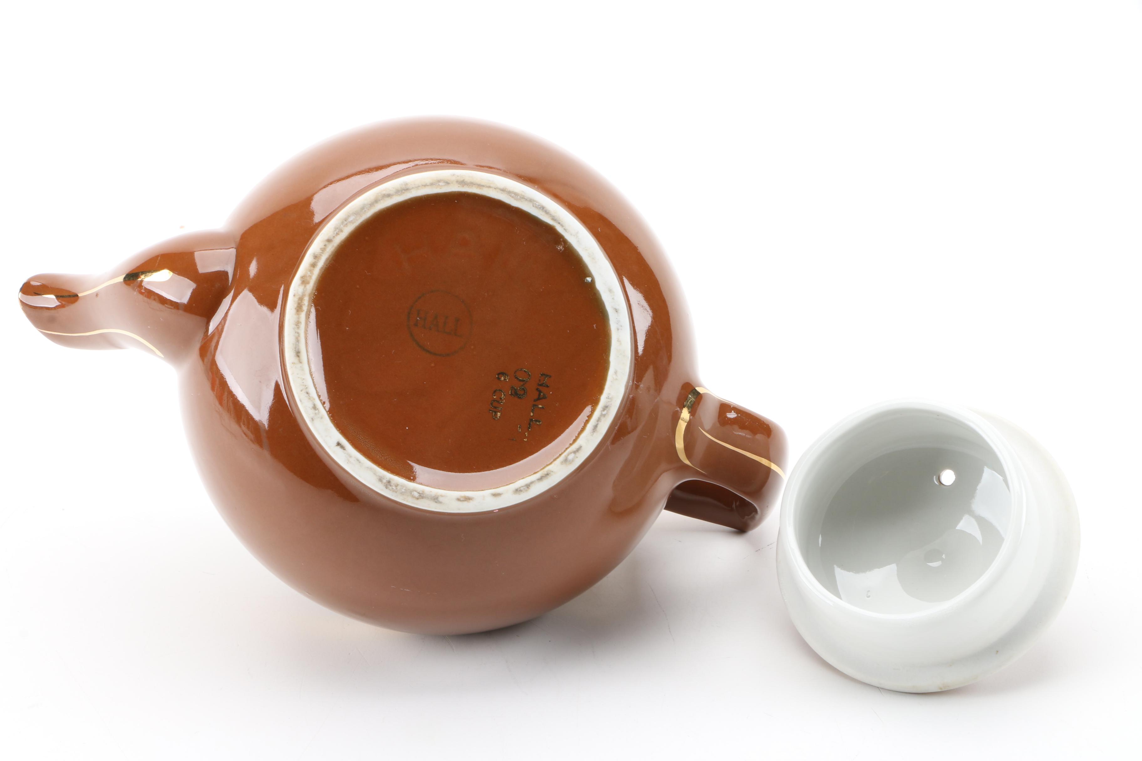 Lenox "Tracery" Bowl with Plates and Hall Teapot