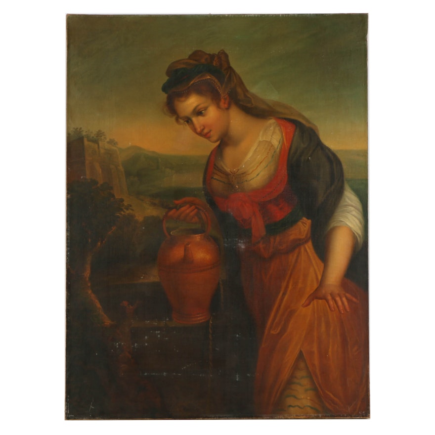 Oil Painting on Canvas of the Samaritan Woman at the Well