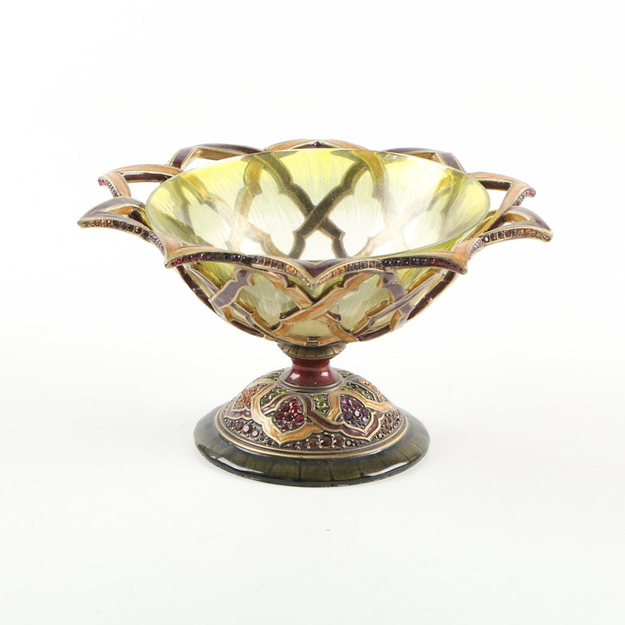 Jay Strongwater Pedestal Bowl