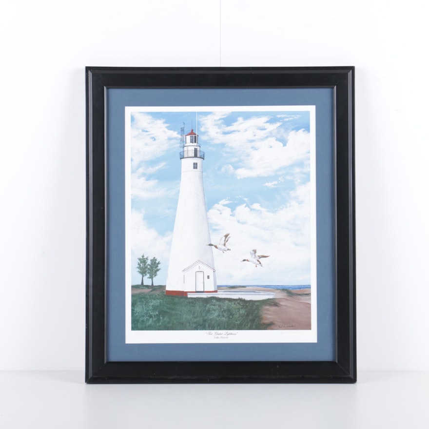 Paul A. Essmaker Limited Edition Reproduction Print "Fort Gratiot Lighthouse"