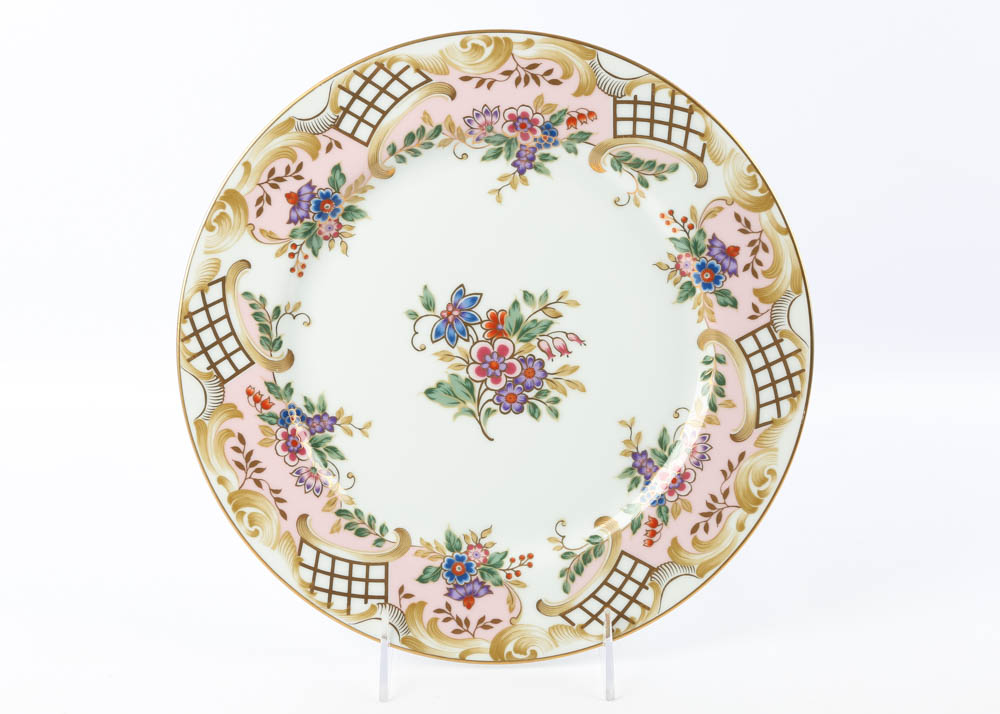 Large Assortment of Mismatched China Plates and Serving Pieces