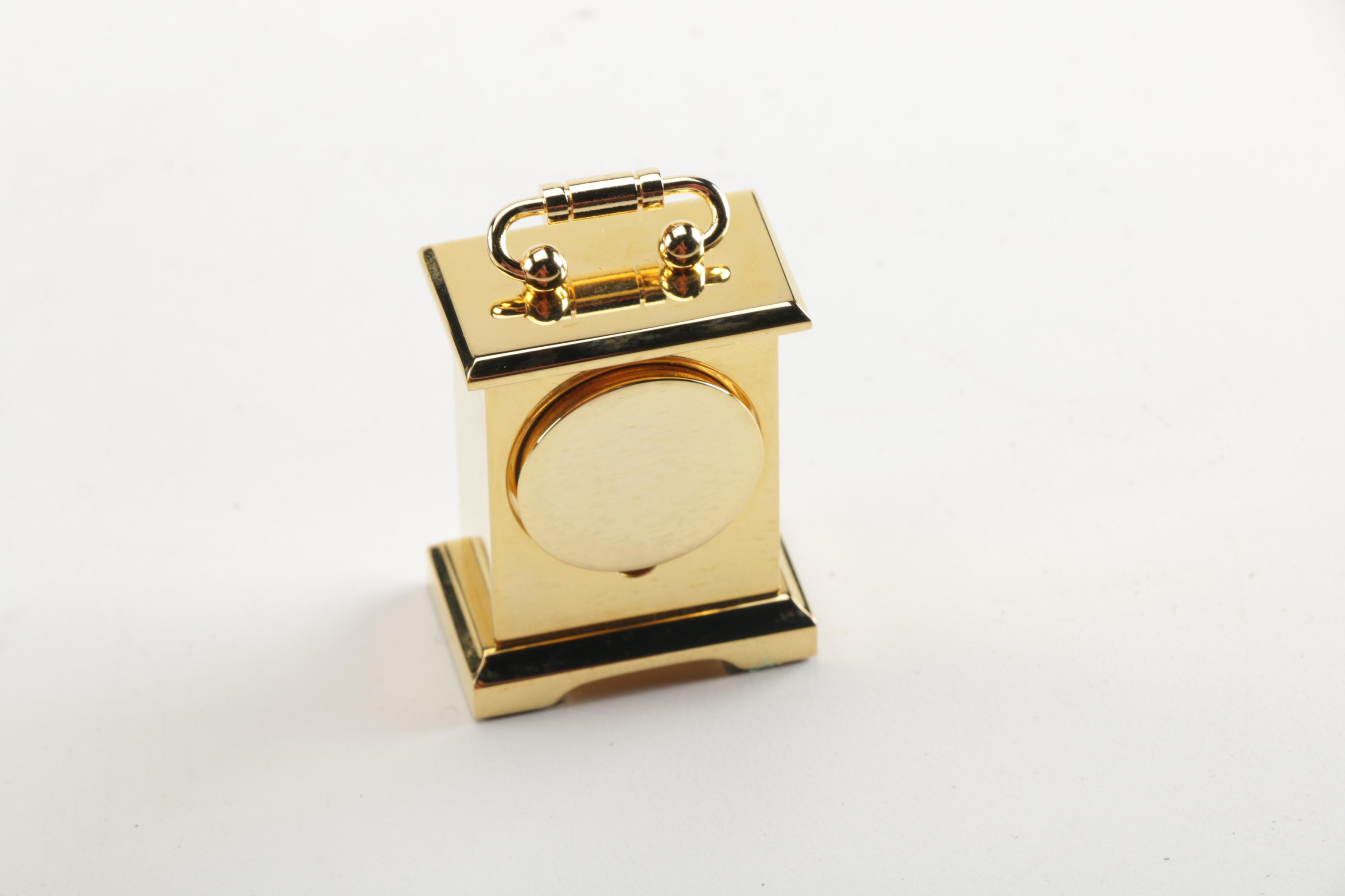 Churchill Brass Clock In Case