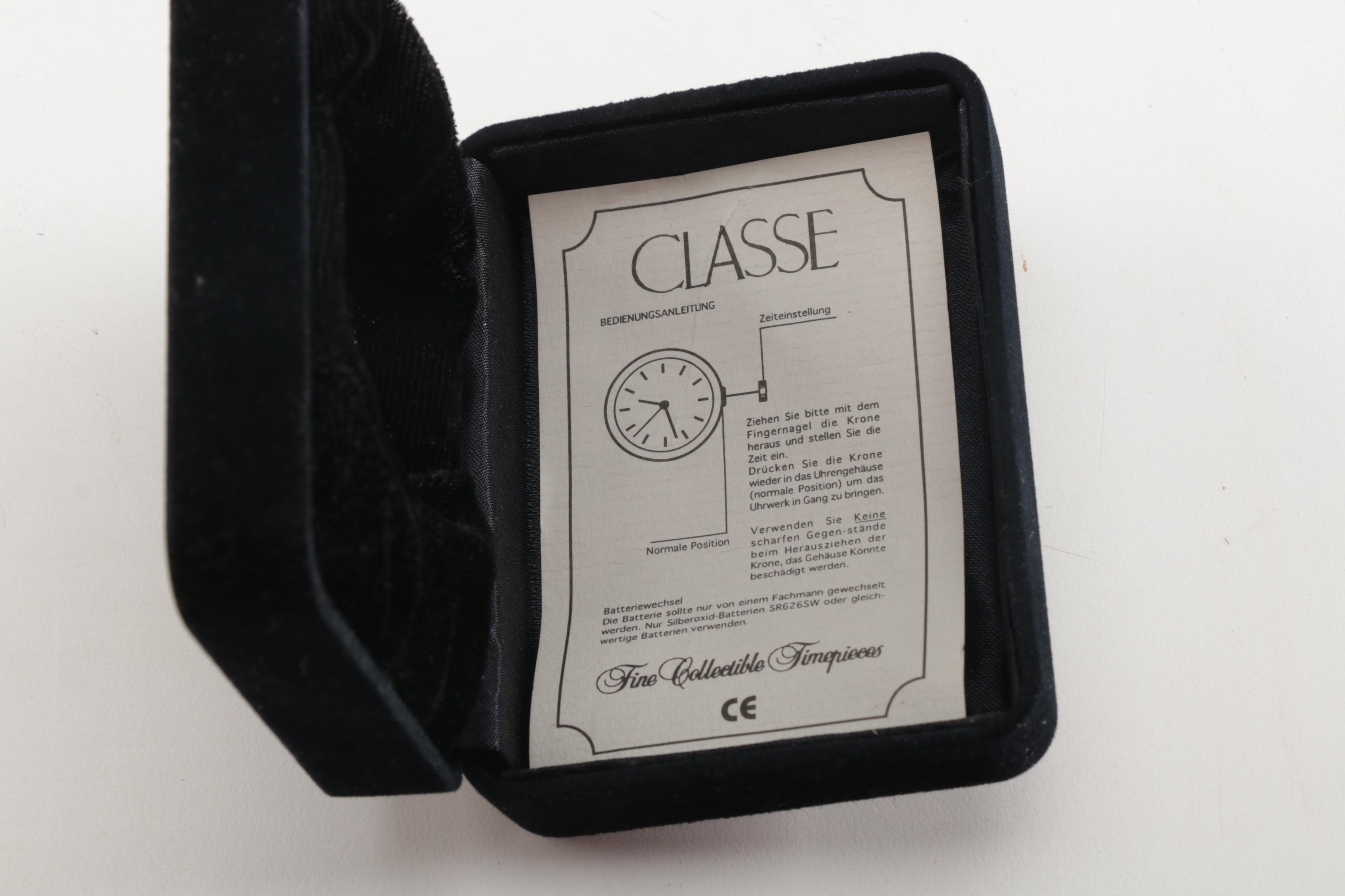 Churchill Brass Clock In Case