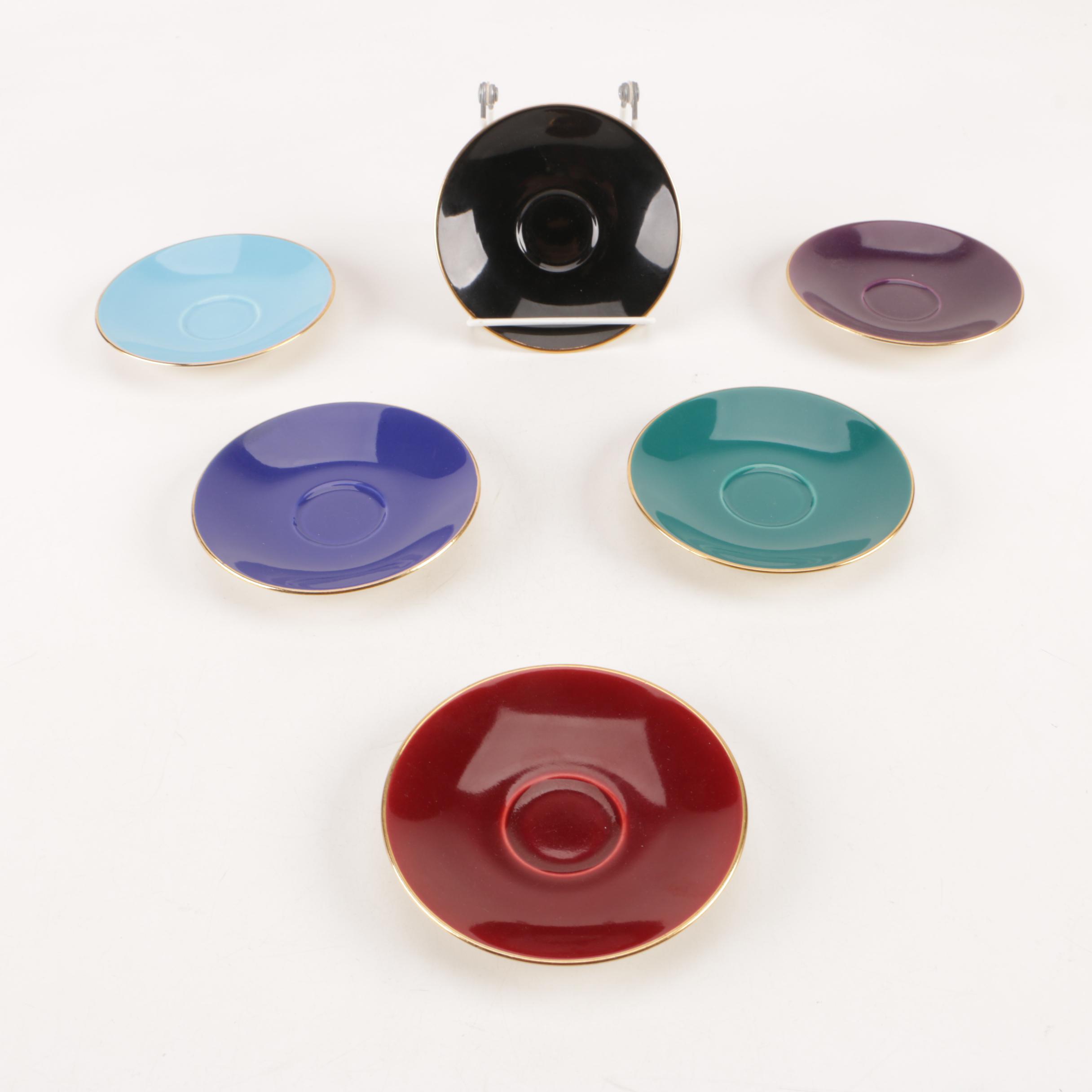 Vintage Royal Copenhagen "Confetti" Porcelain Teacups and Saucers