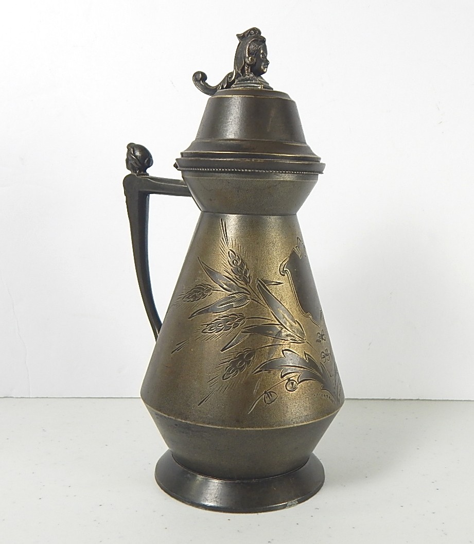 19th Century Simpson Hall Miller Co. Figural Water Jug