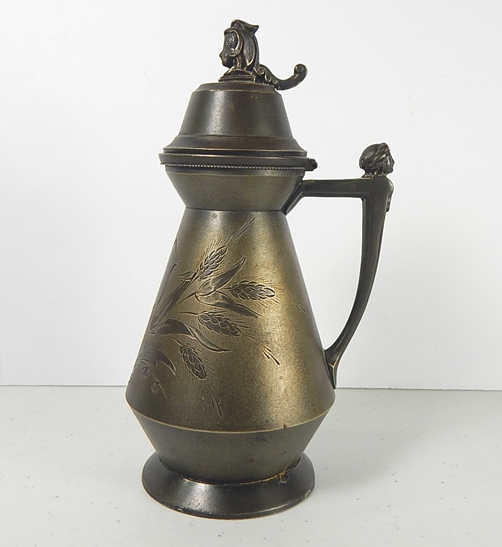 19th Century Simpson Hall Miller Co. Figural Water Jug