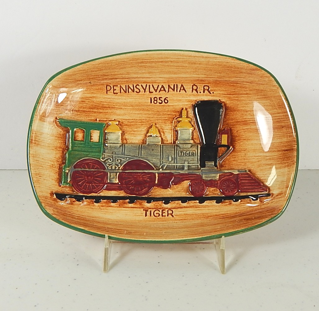 Pennsylvania Railroad Glazed Ceramic Platter