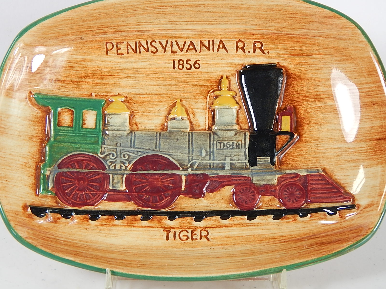Pennsylvania Railroad Glazed Ceramic Platter