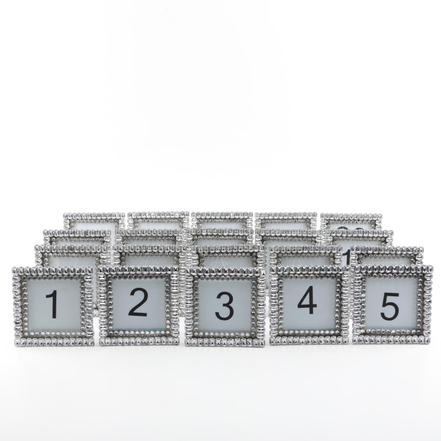 Rhinestone Framed Table Numbers