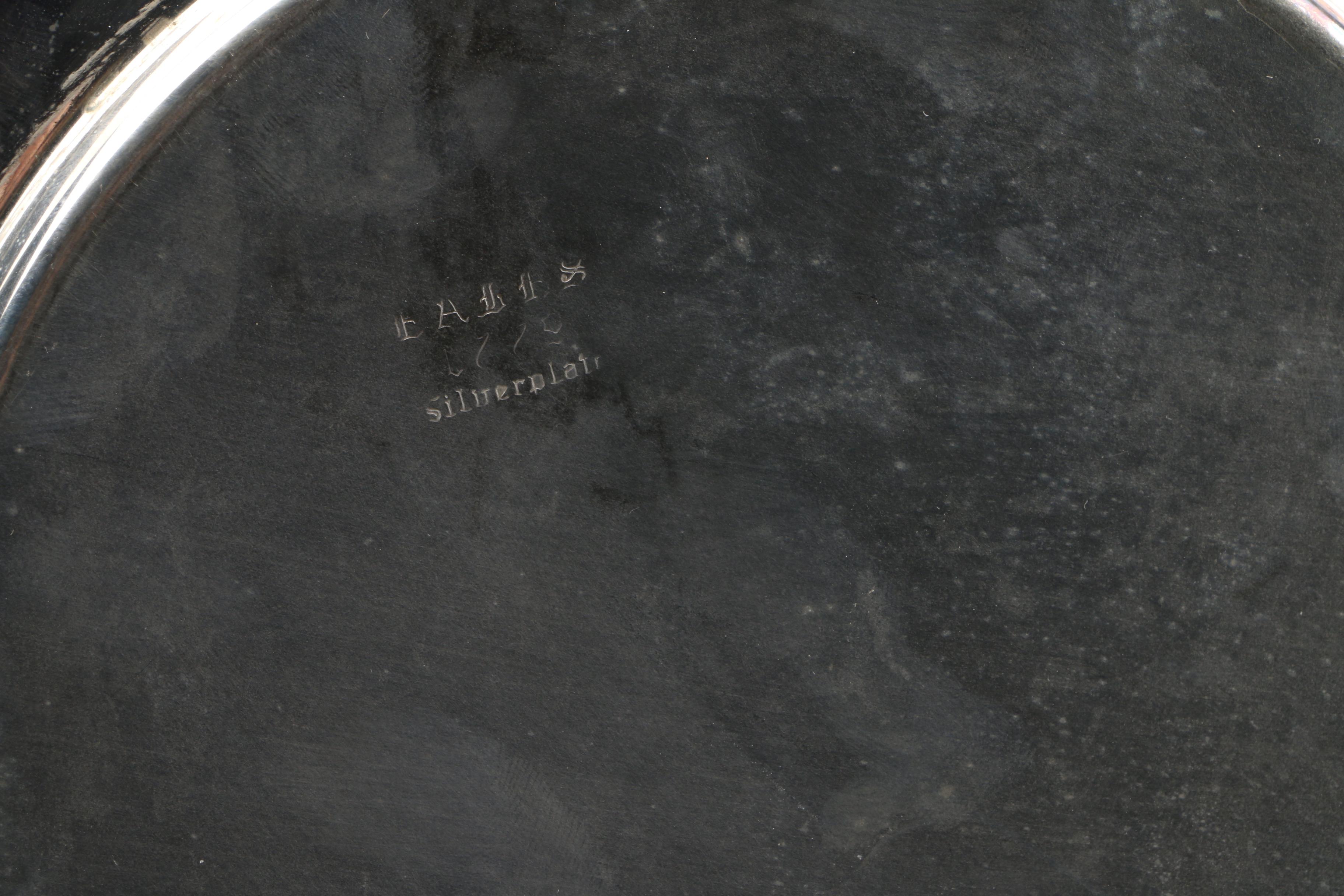 Sheffield Chased Silver Plate Butter Dish with Vintage Silver Plate Serveware