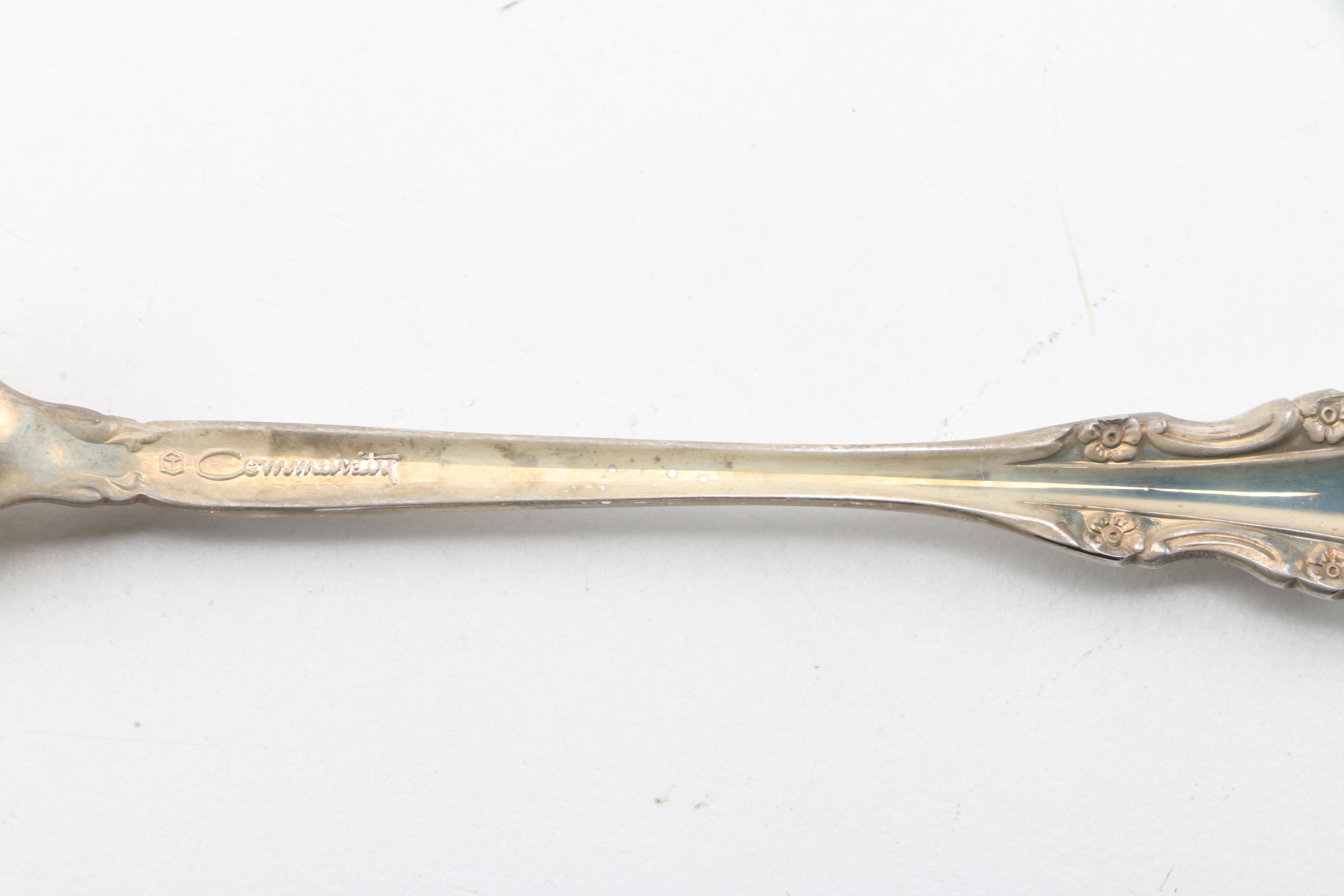 Sheffield Chased Silver Plate Butter Dish with Vintage Silver Plate Serveware