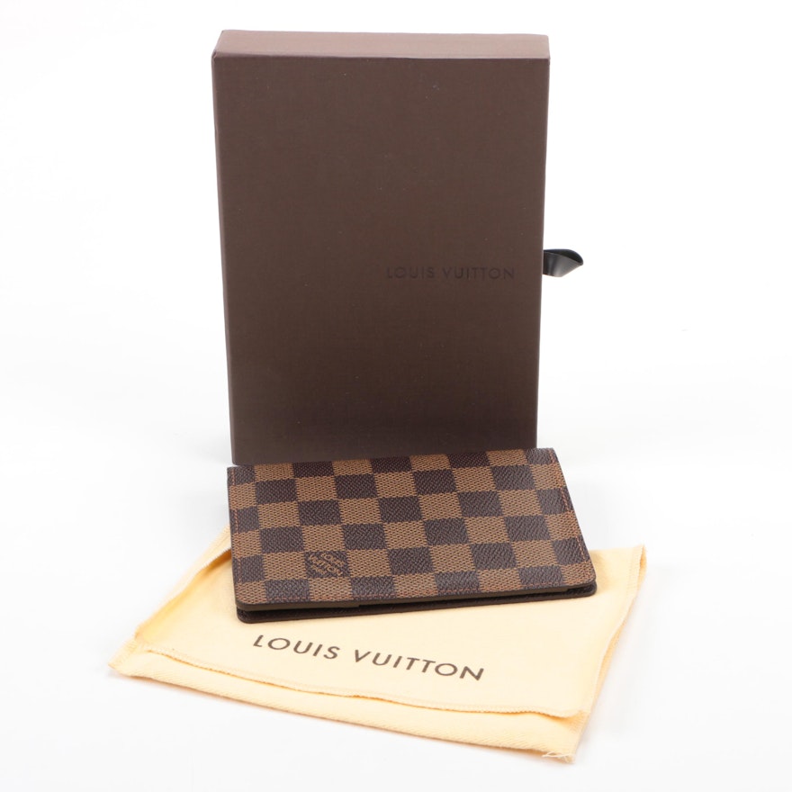 Louis Vuitton Damier Ebene Canvas Passport Holder