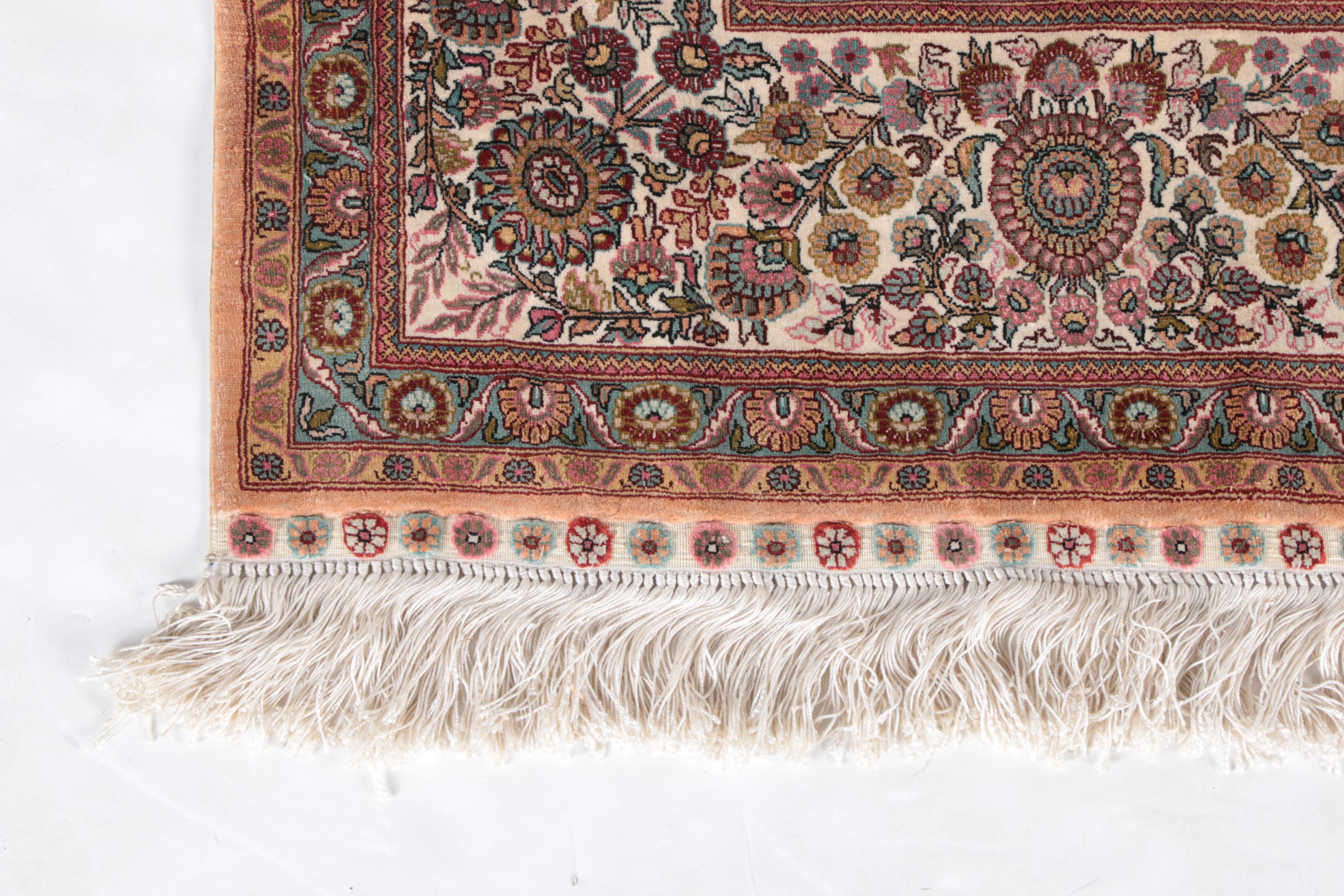 Finely Hand-Knotted Nanyang Chinese Silk Area Rug