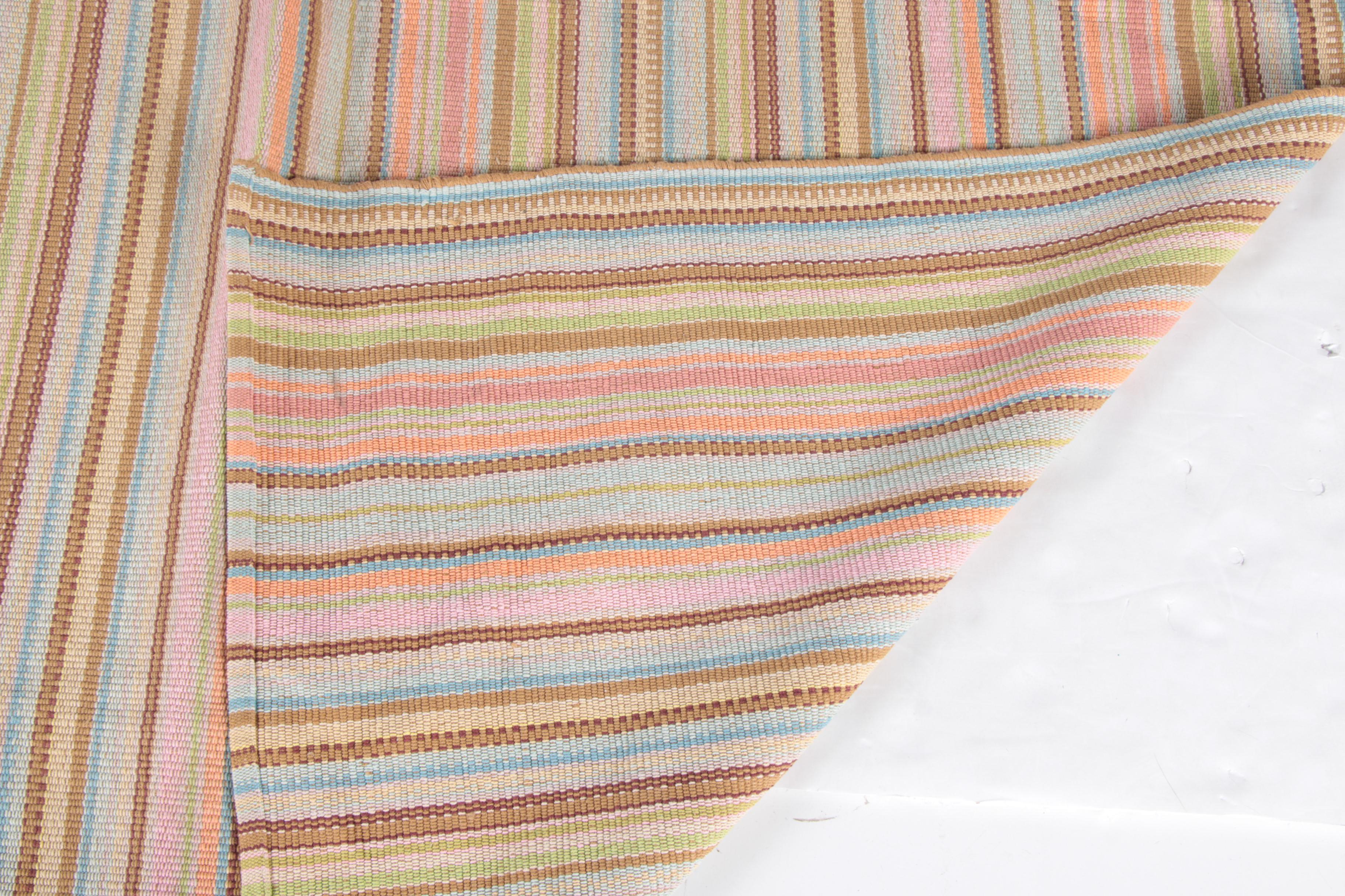 Handwoven Indian Dash & Albert Flatweave Cotton Area Rug