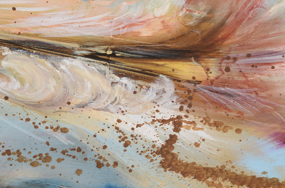 Franco Bonetti Signed Oil Painting "Spices, Pearls, Feathers"