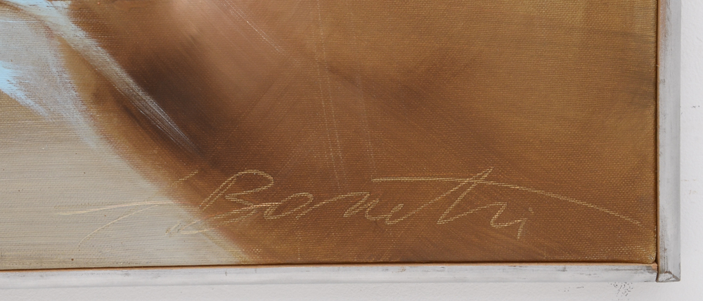 Franco Bonetti Signed Oil Painting "Spices, Pearls, Feathers"