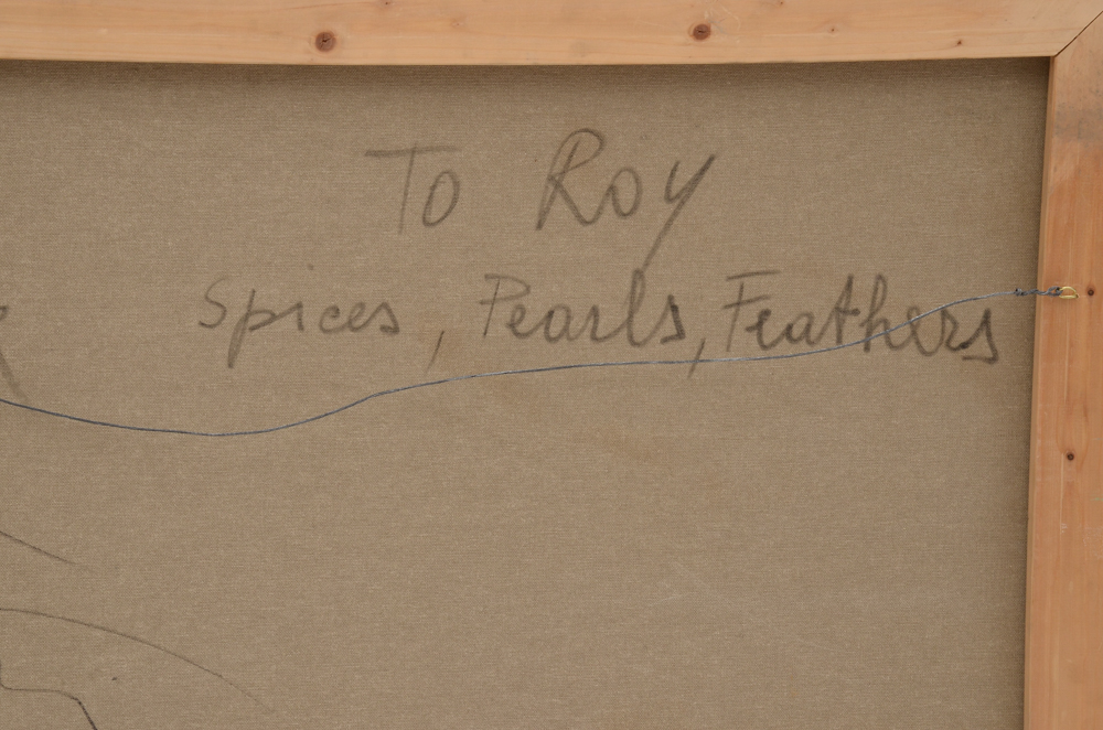 Franco Bonetti Signed Oil Painting "Spices, Pearls, Feathers"