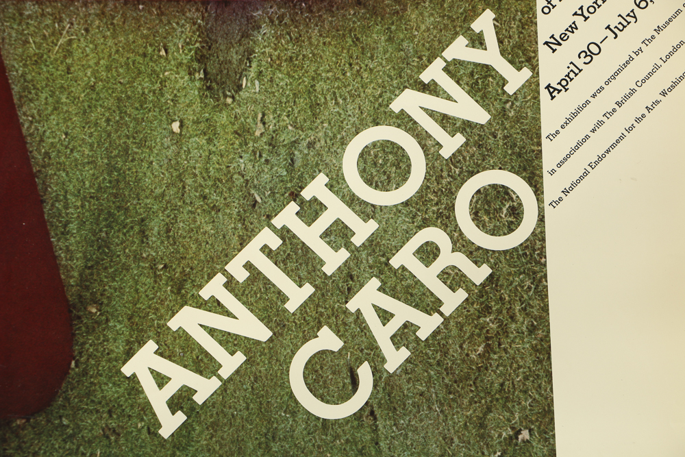 Pair of Offset Lithograph Museum Posters, including One Signed by Anthony Caro