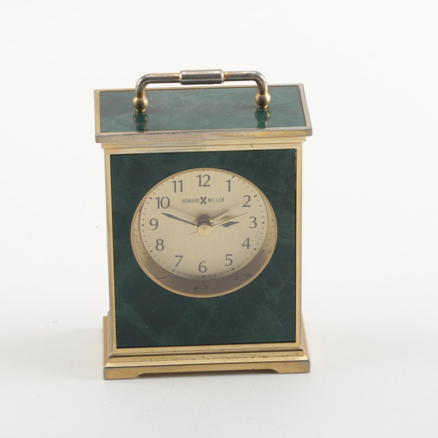 Howard Miller Miniature Brass  Mantle Clock
