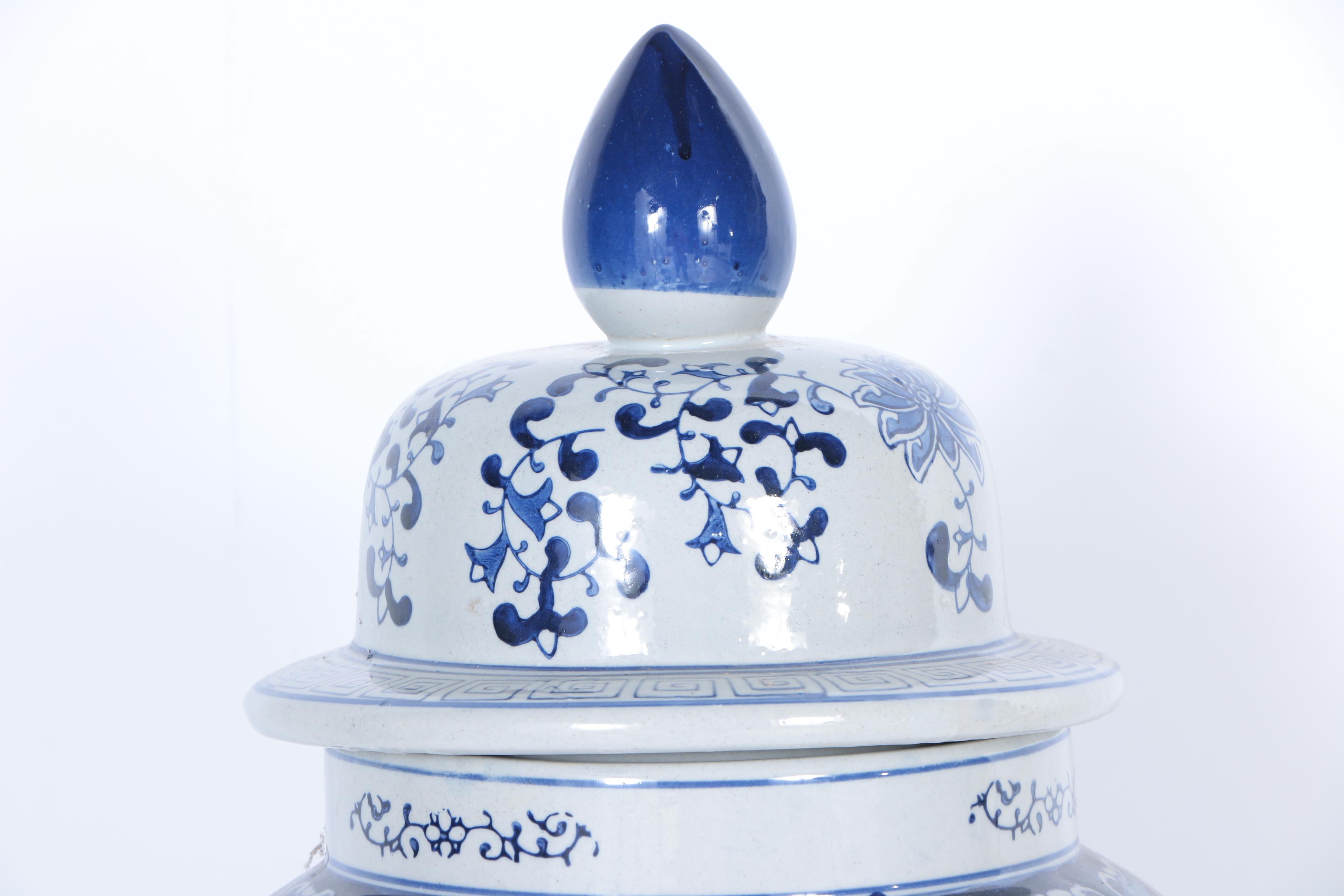 Chinese Blue and White Porcelain Ginger Jar