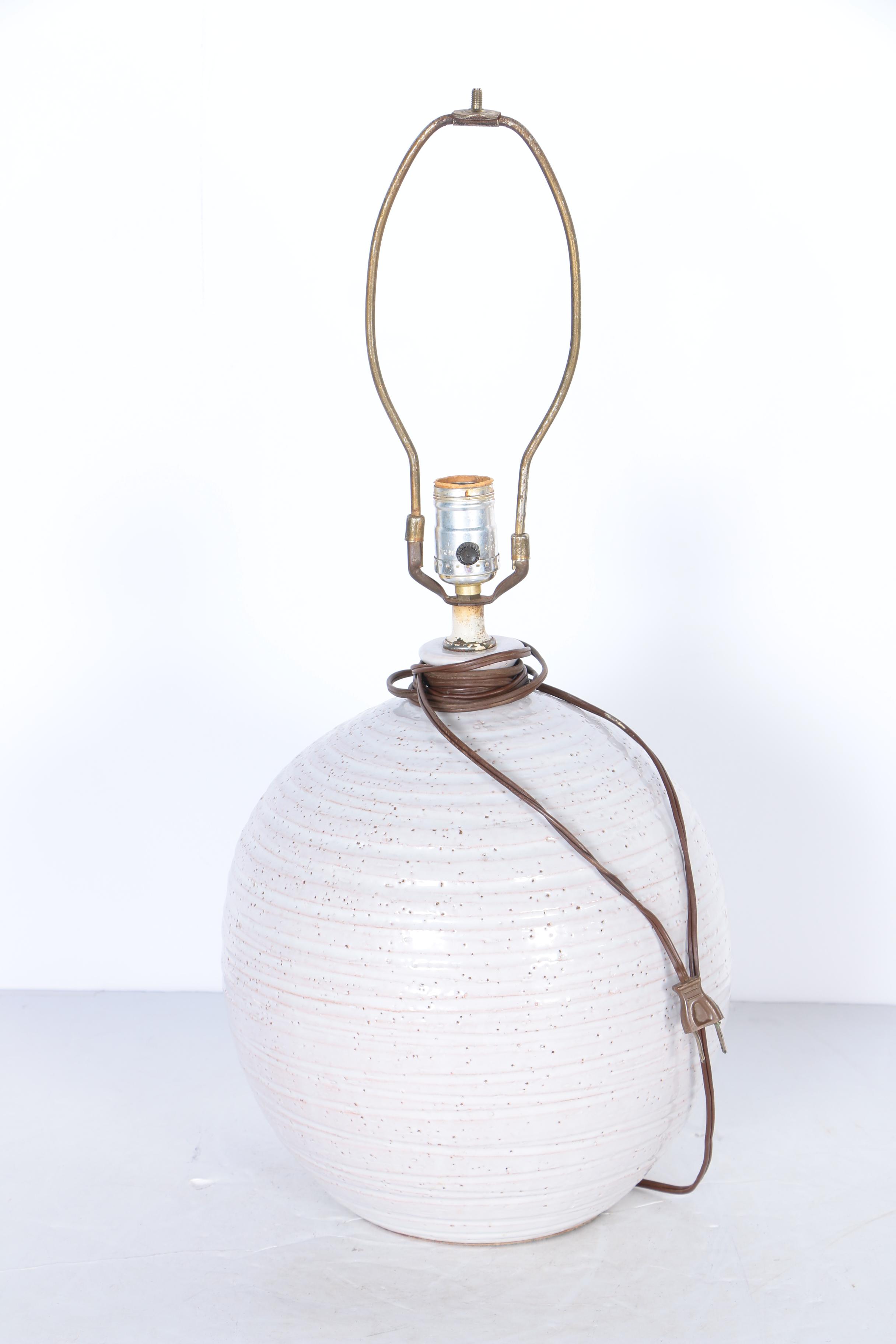Ovoid Ceramic Table Lamp