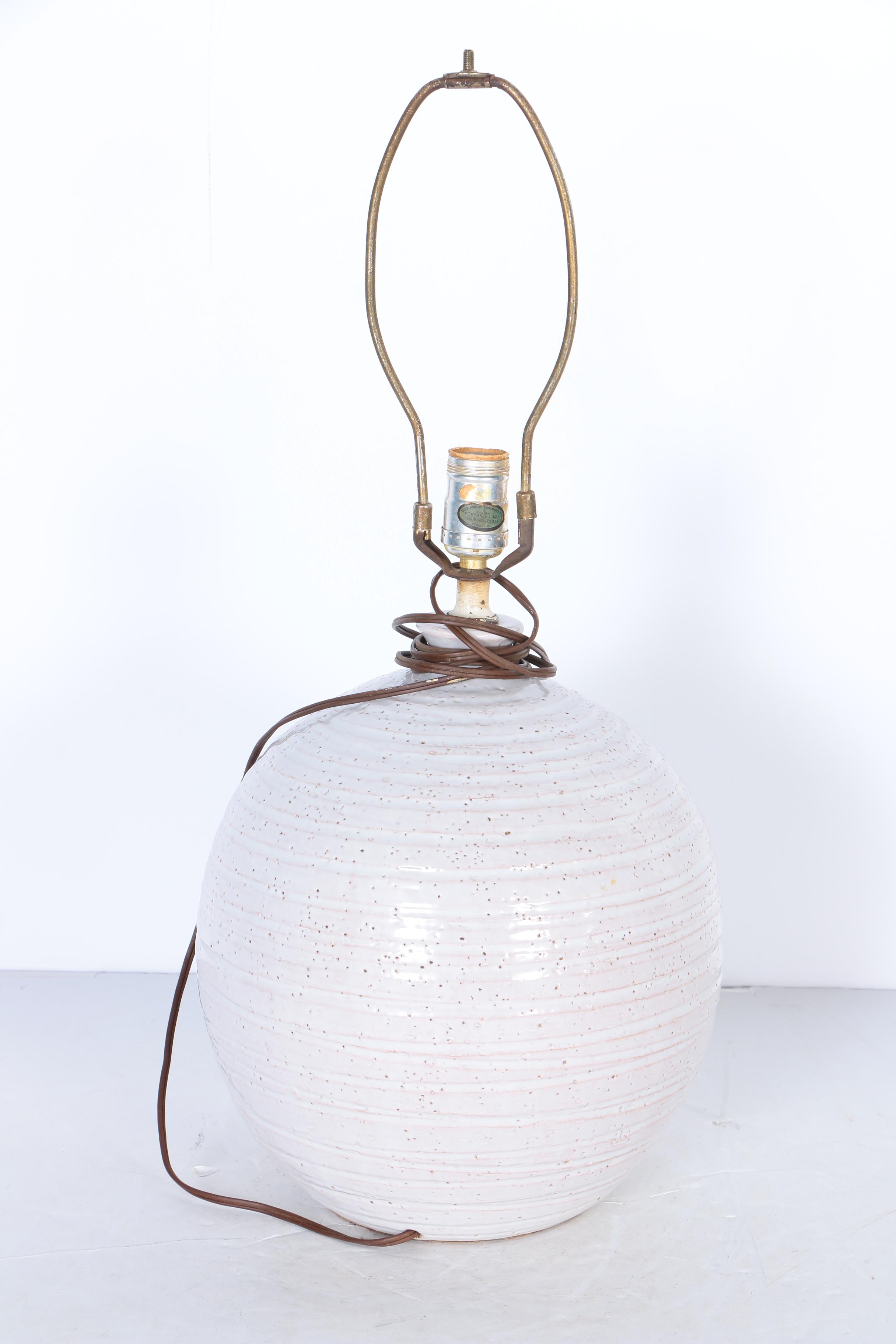 Ovoid Ceramic Table Lamp