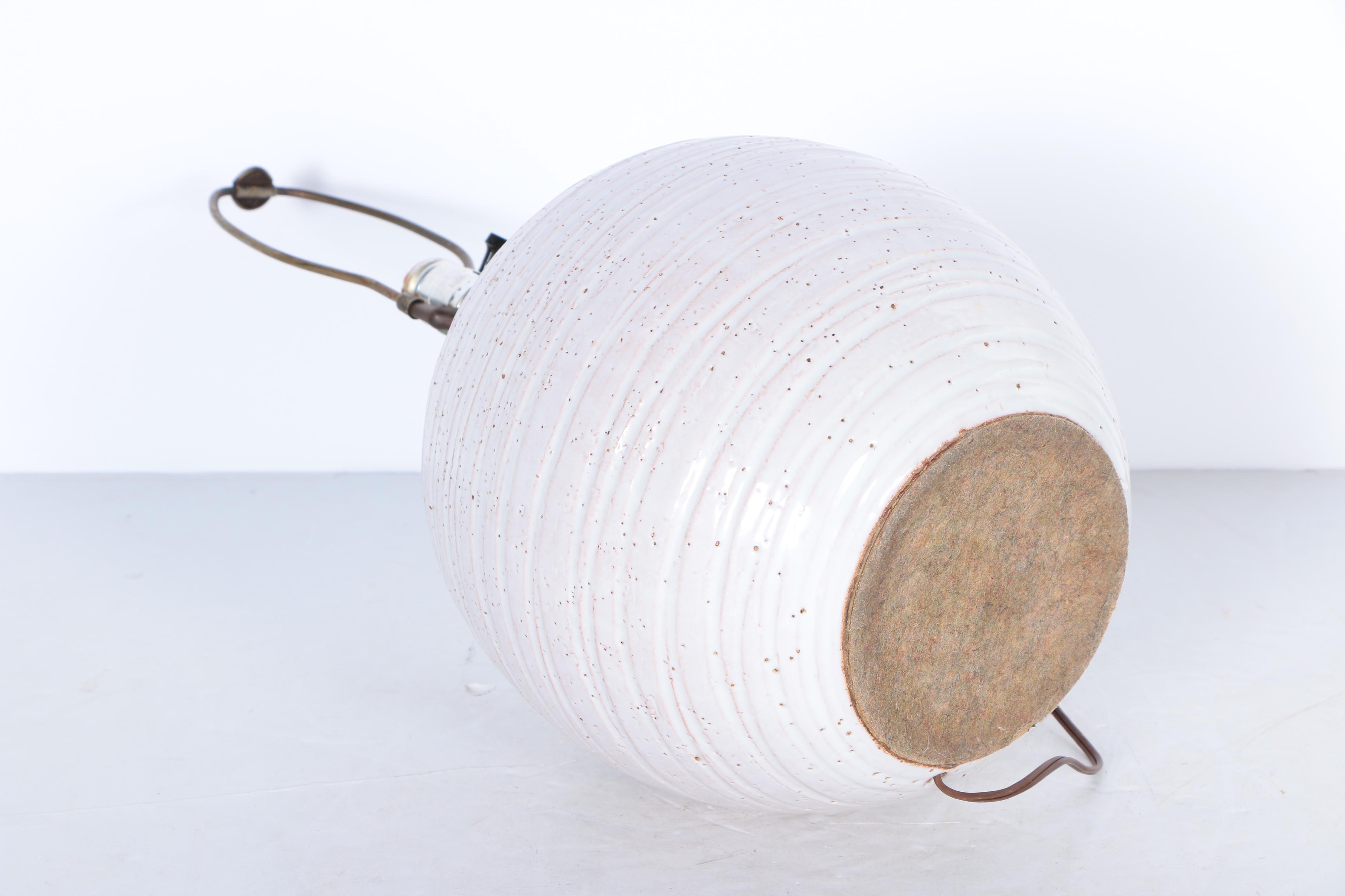 Ovoid Ceramic Table Lamp