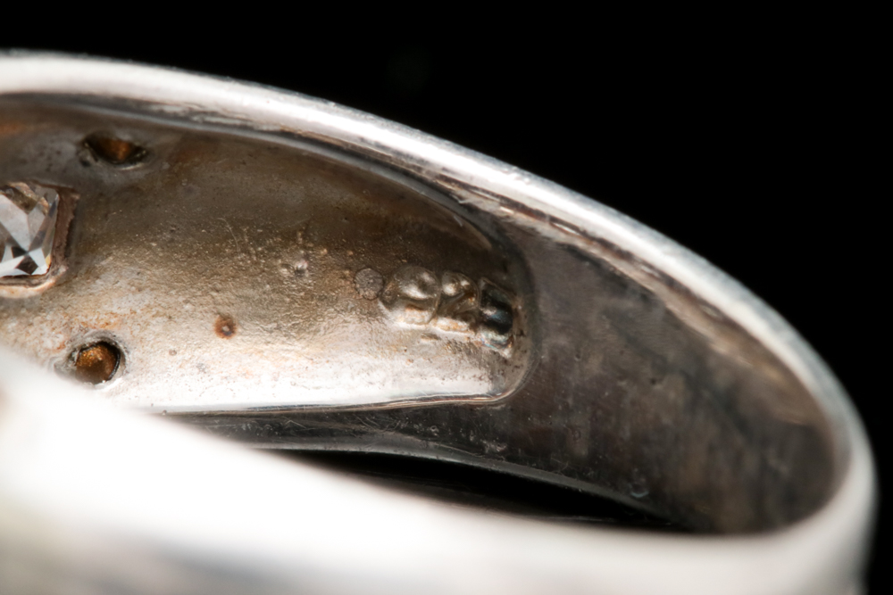 Sterling Silver, Rhinestone and Marcasite Ring