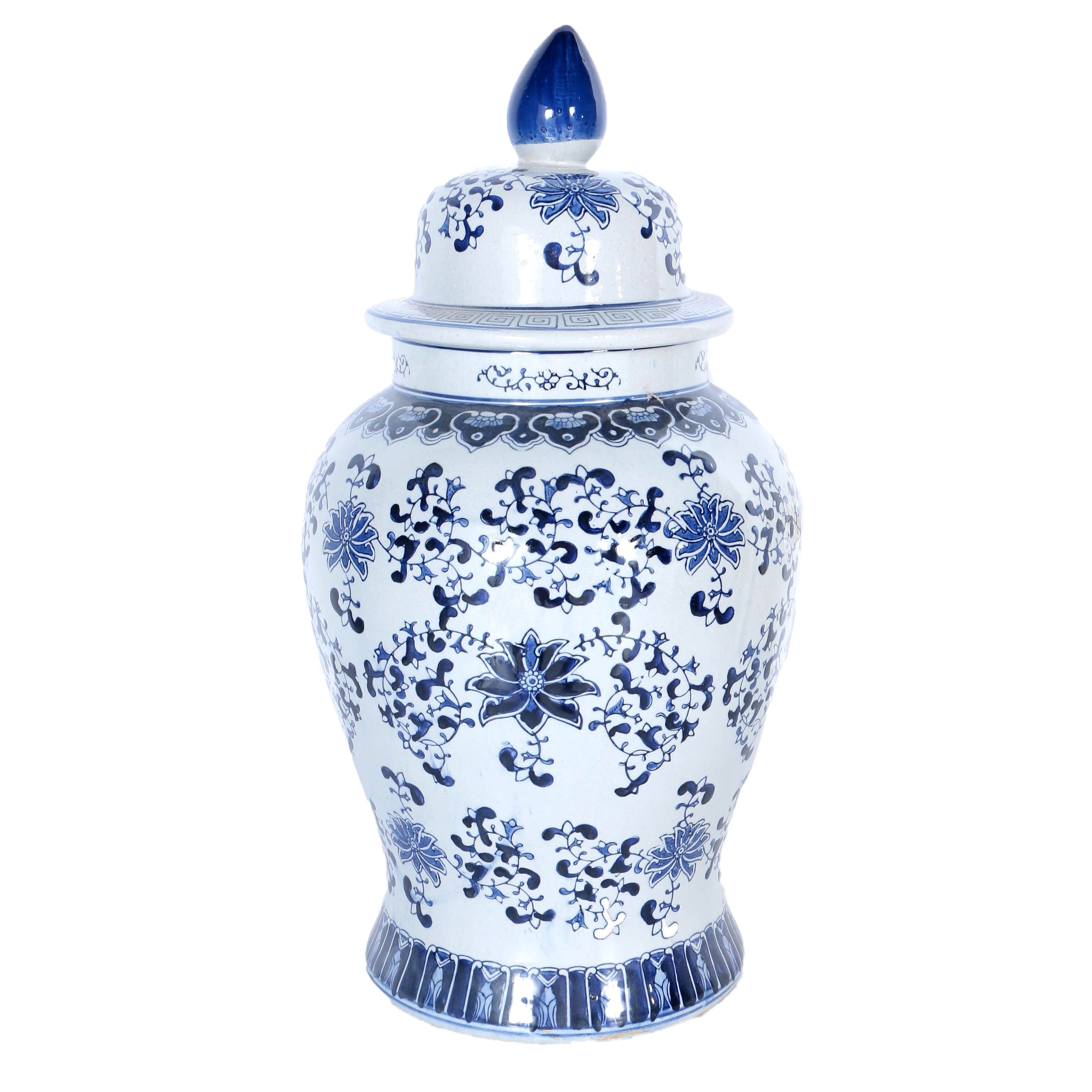 Chinese Blue and White Porcelain Ginger Jar