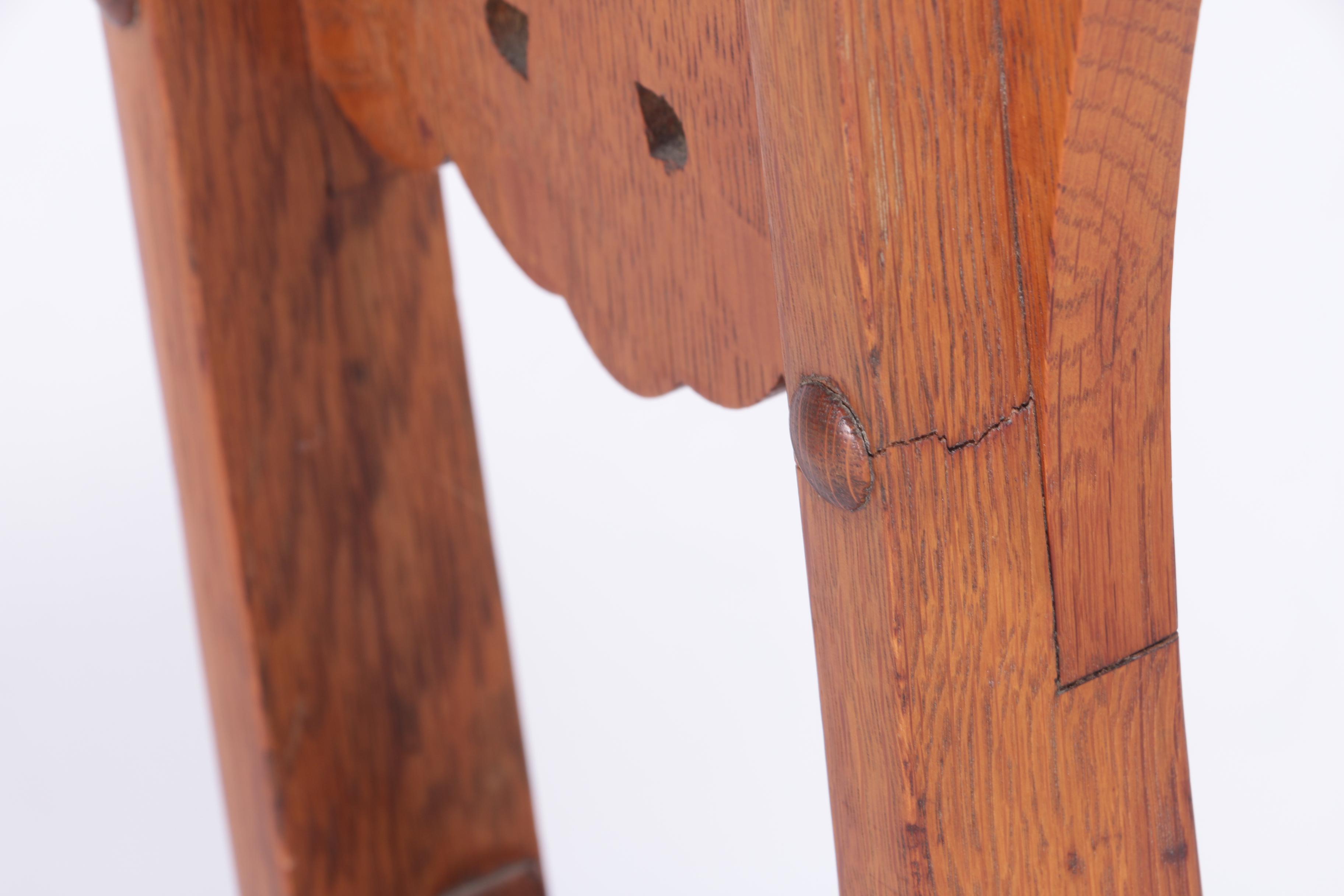 North Wind Carved Oak Chair