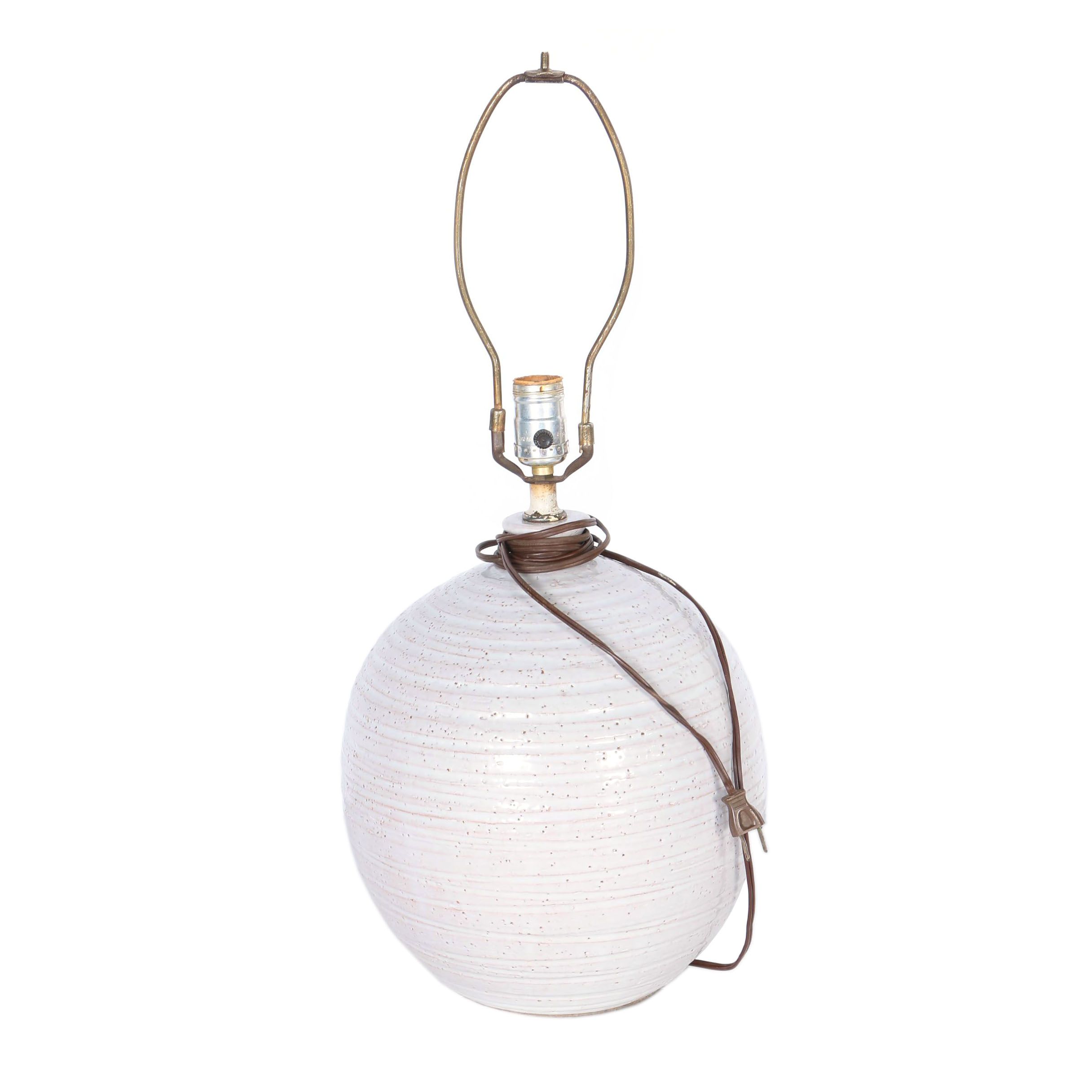 Ovoid Ceramic Table Lamp