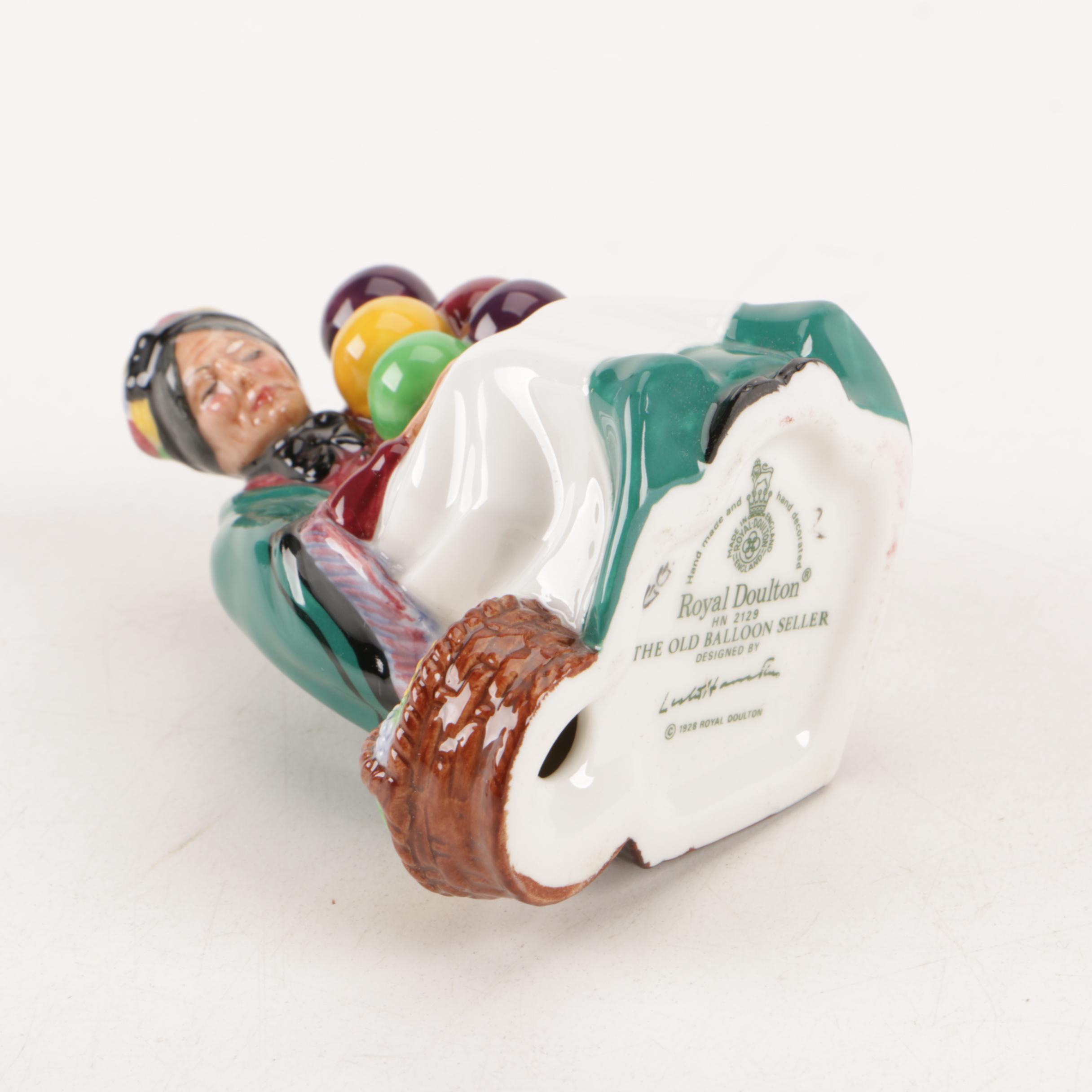 Hand-Decorated Royal Doulton Figurine "The Old Balloon Seller"