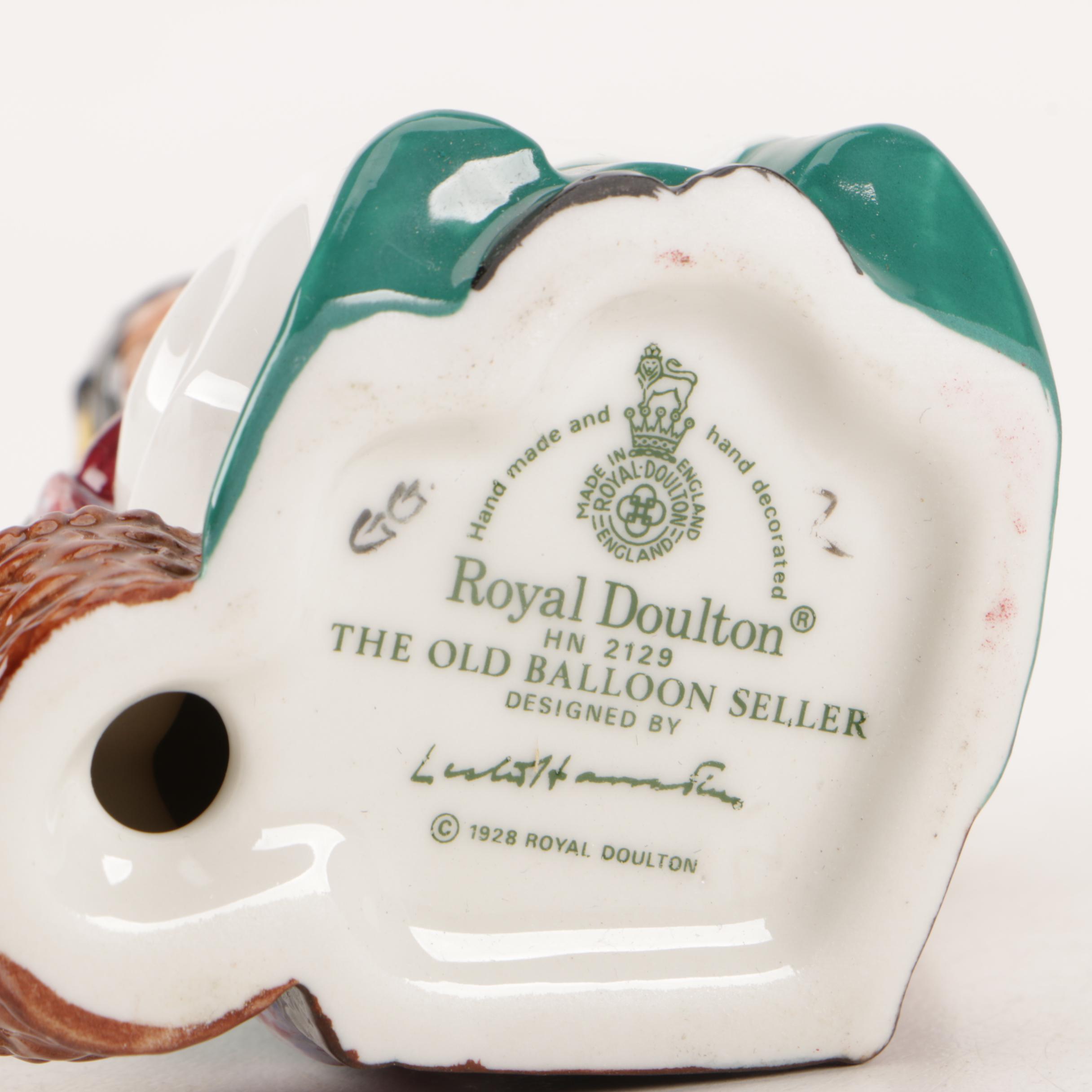Hand-Decorated Royal Doulton Figurine "The Old Balloon Seller"