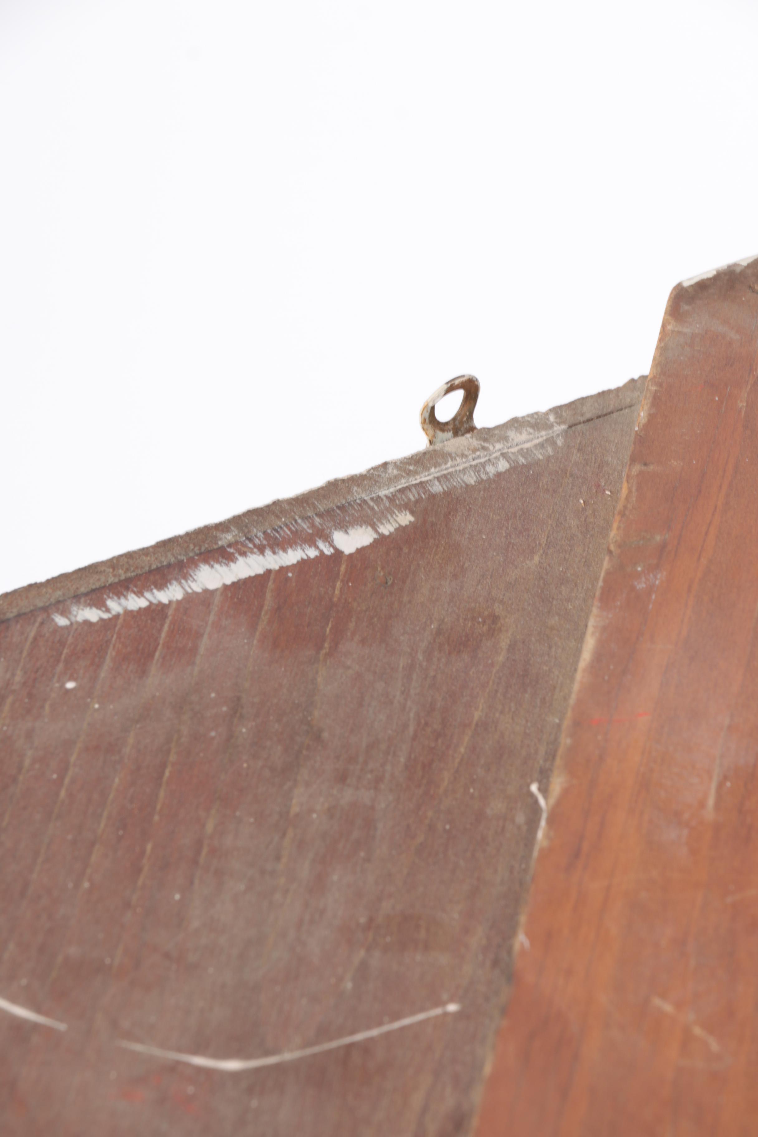 Vintage Folk Art Hanging Corner Cupboard by H.E. Kirstel