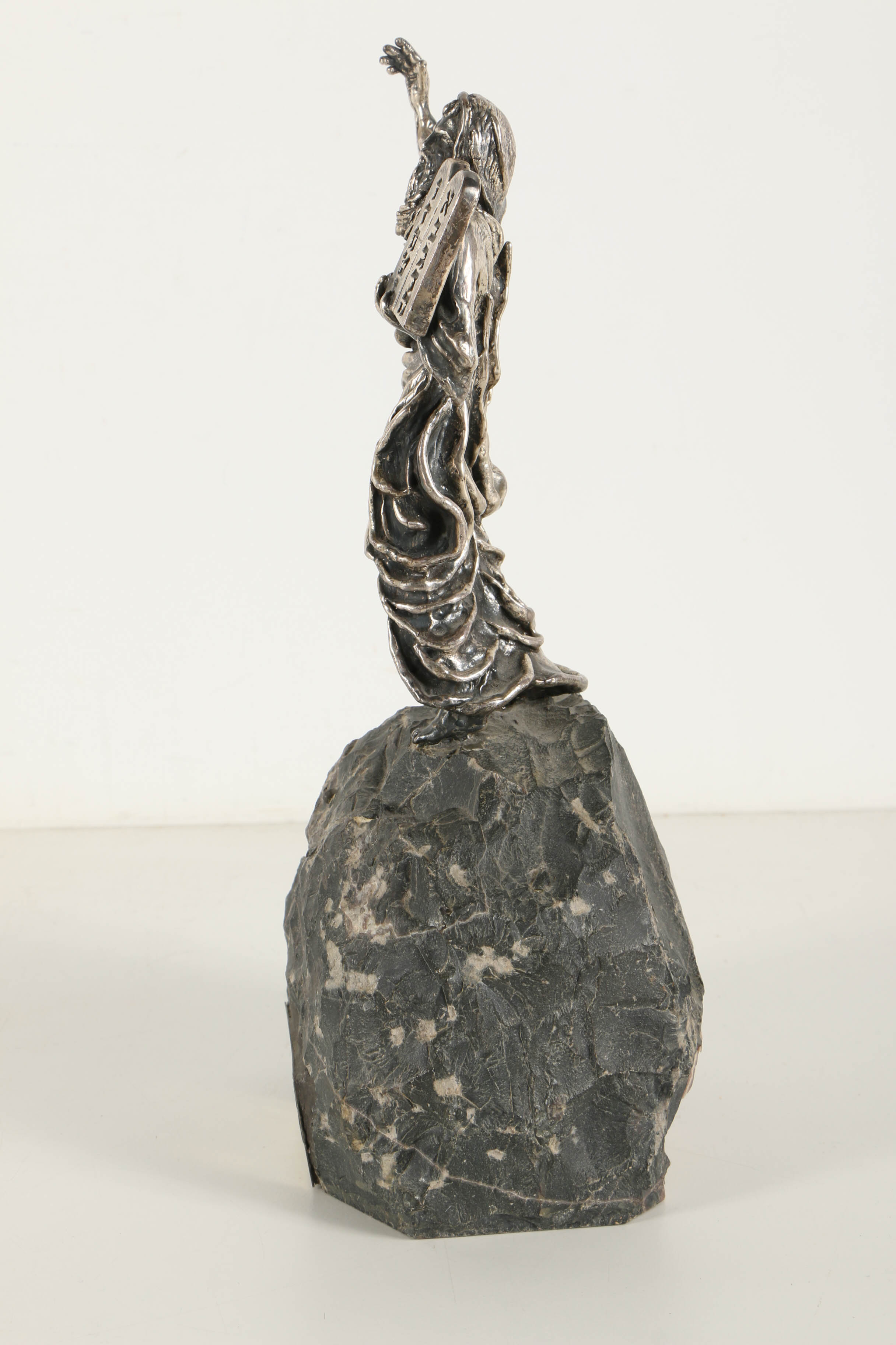 Yaacov Heller Limited Edition Sterling Silver Statue of Moses on a Marble Base