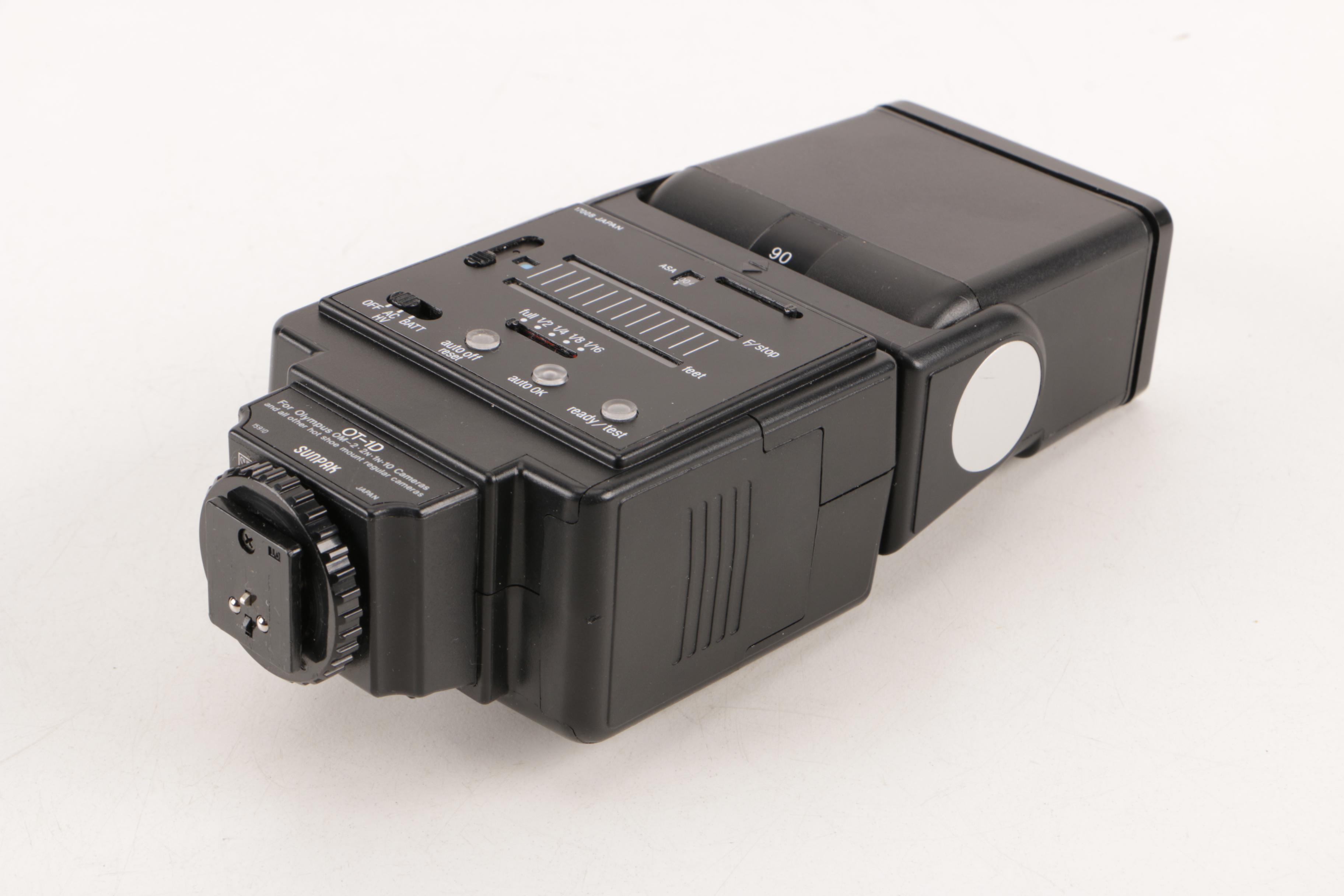 Vintage Rolleiflex Camera and Sunpak Flash