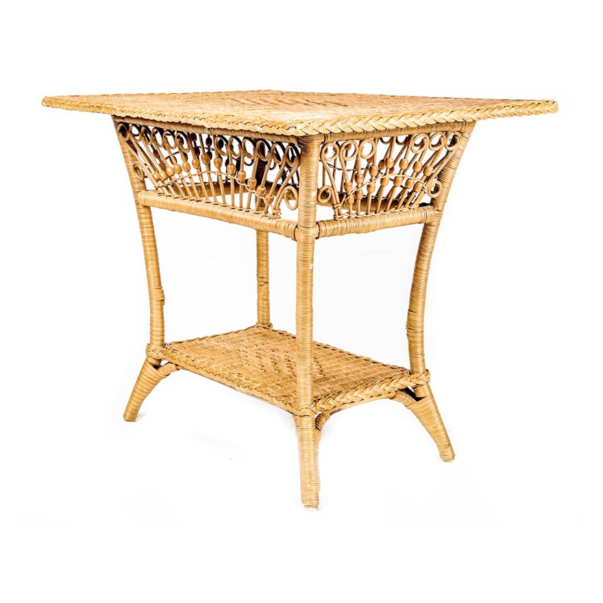 Wicker Side Table by Ralph Lauren