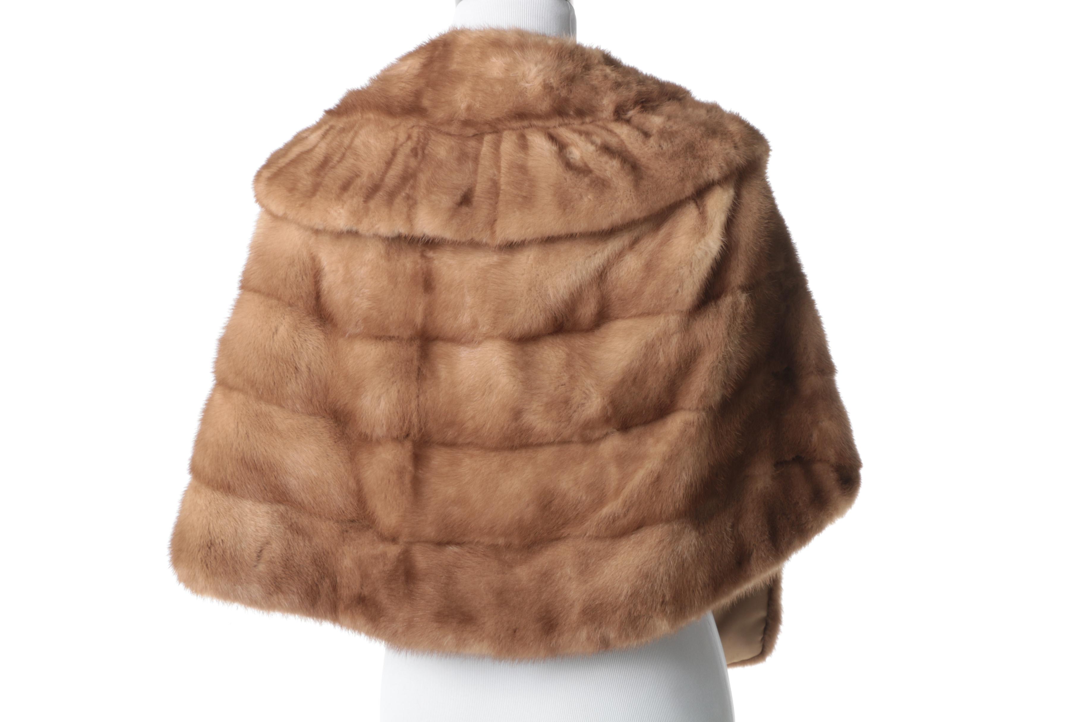 Vintage Pastel Mink Fur Stole