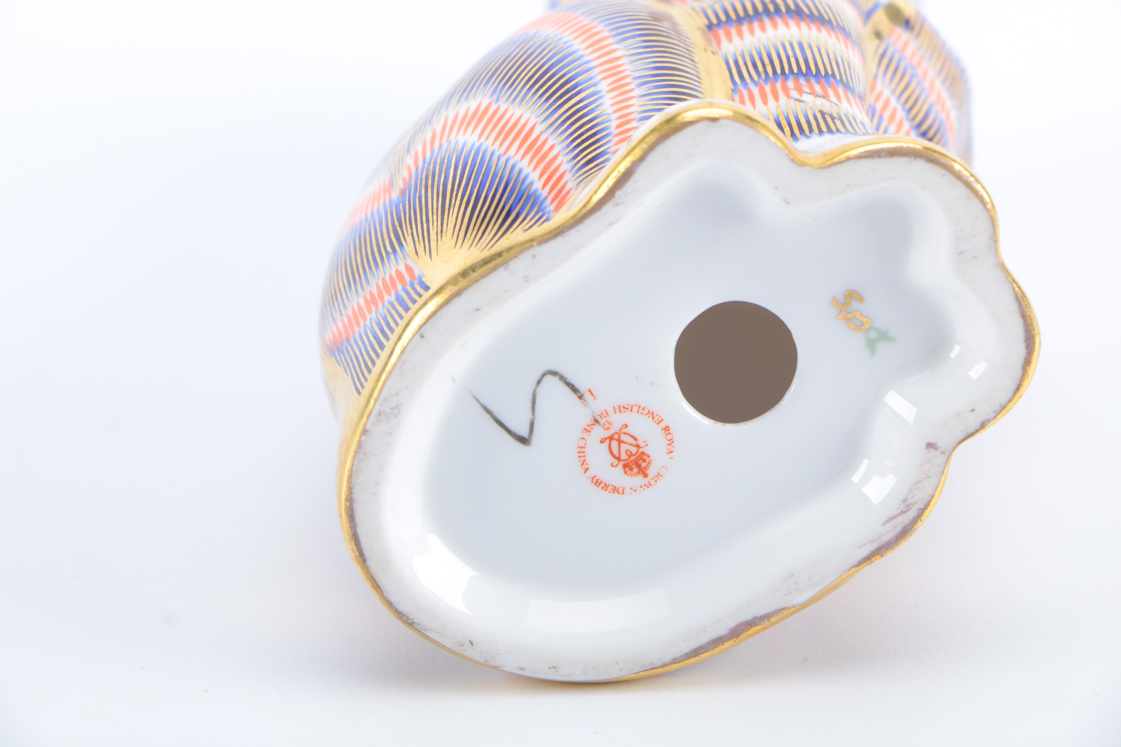1980s Royal Crown Derby "Imari" Cat Paperweight