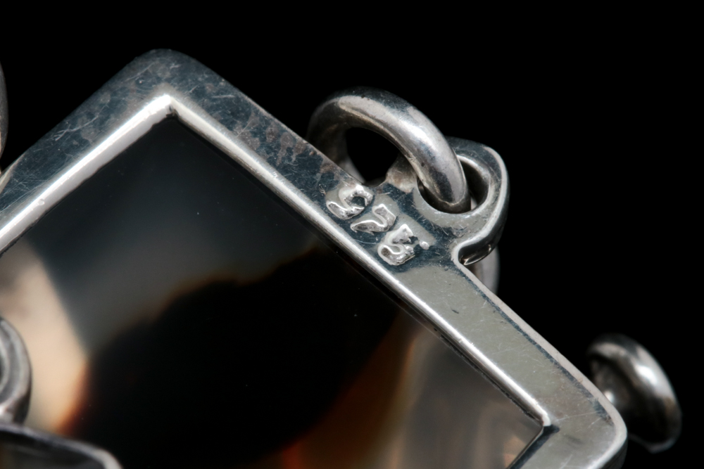 Sterling Silver, Chalcedony and Freshwater Pearl Bracelet