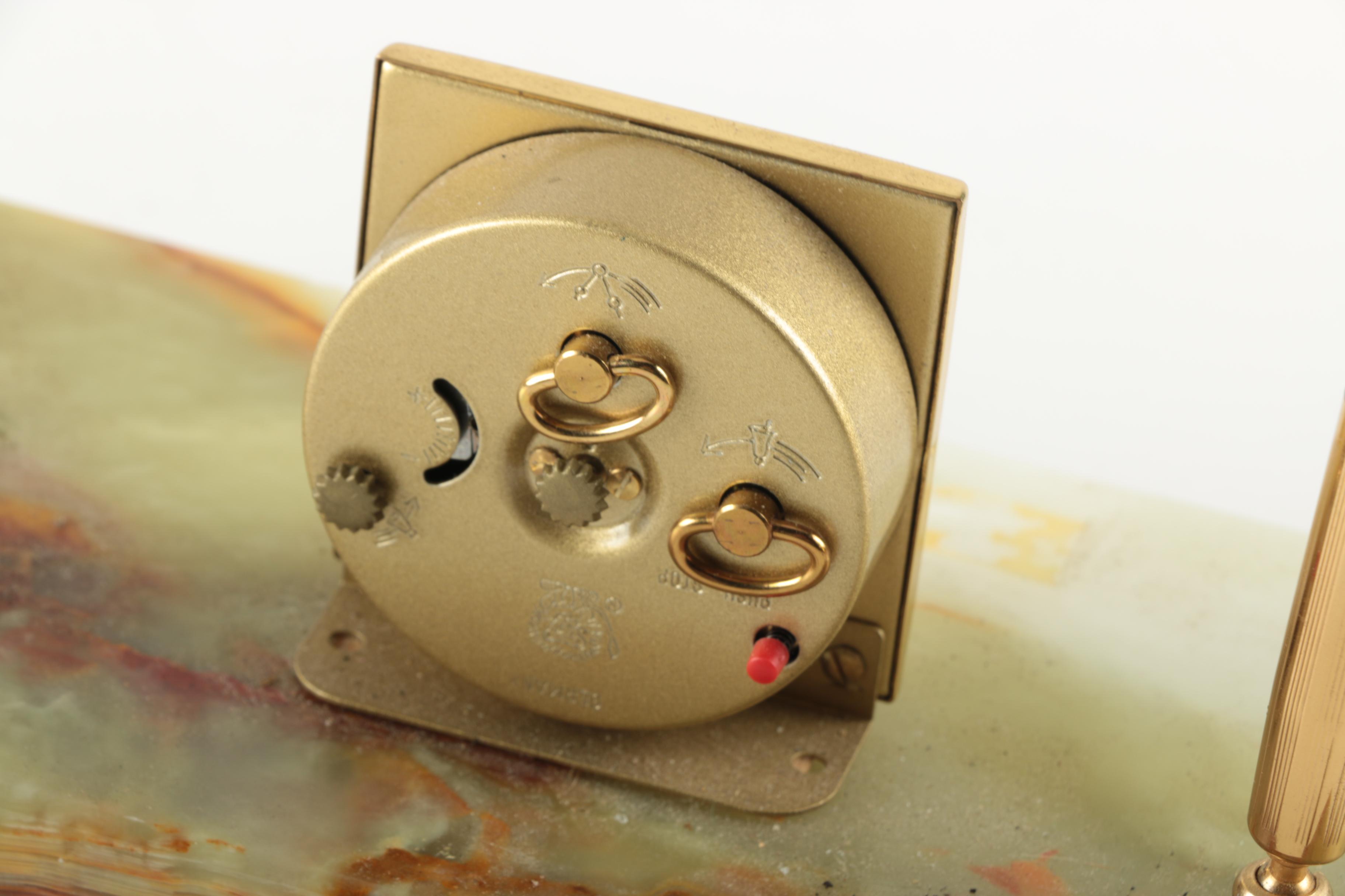 Jerger Desk Clock and Agate Office Base