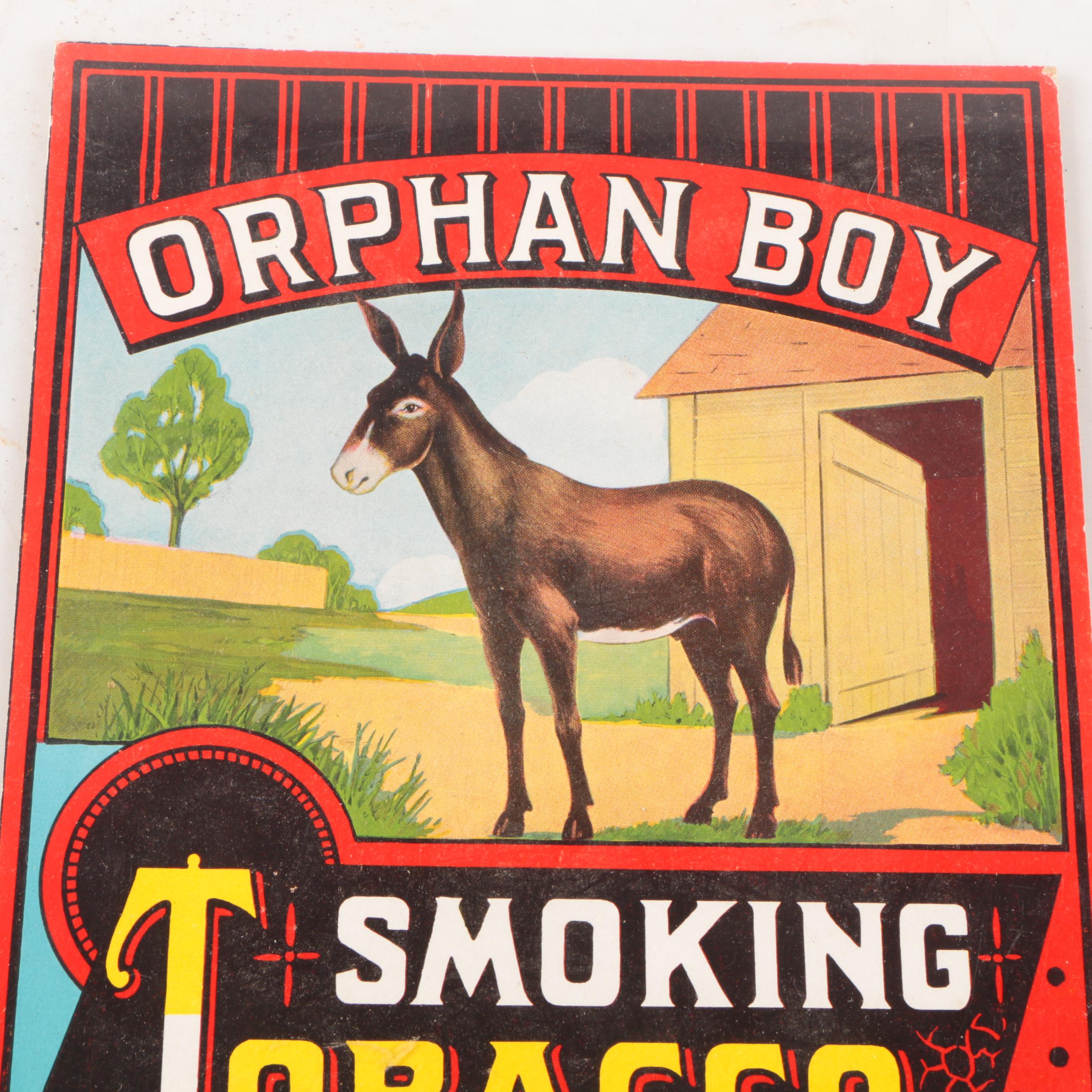 Orphan Boy Smoking Tobacco Cardboard Poster