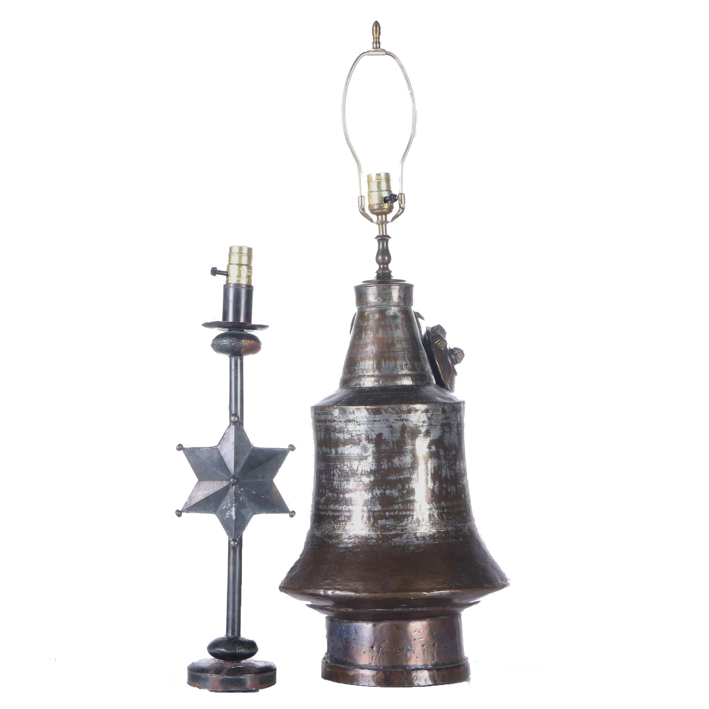 Pair of Vintage Metal Table Lamps