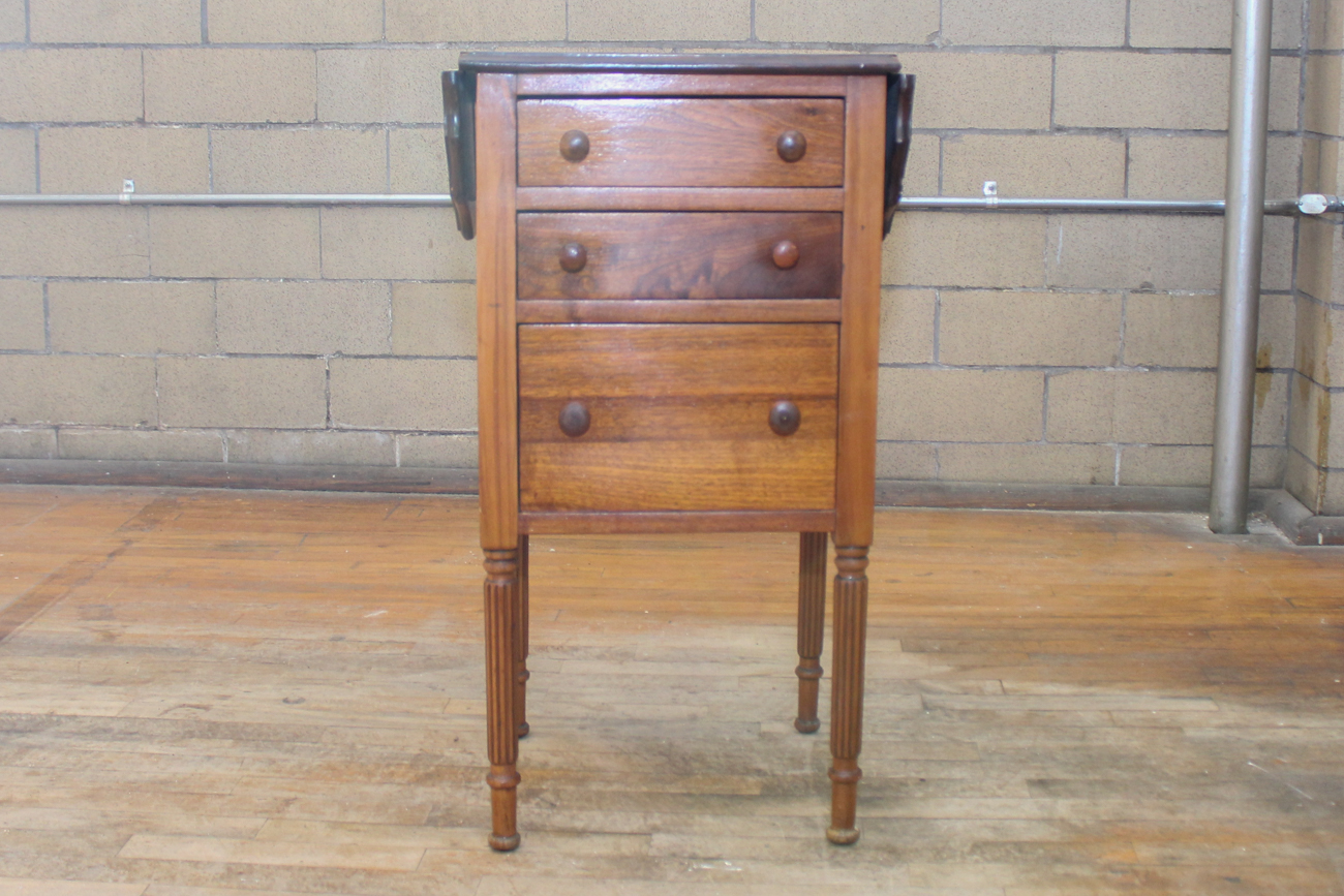 Small Antique Oak Sewing Cabinet
